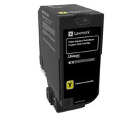 Lexmark CS/CX Yellow Standard Yield Return Program Toner Cartridge, 7000 Pages Yield - 74C1SY0