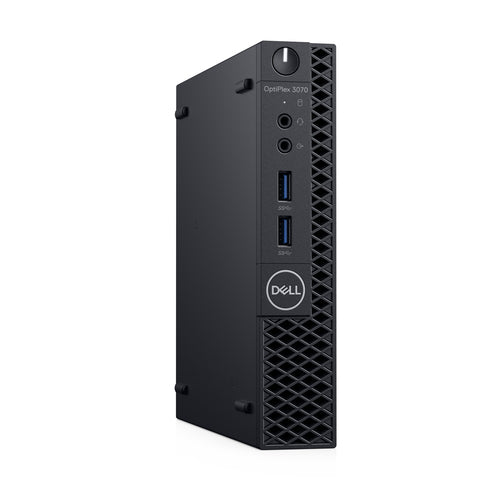 Dell OptiPlex 3070 Micro Desktop PC, Intel Core i3-9100T, 3.10GHz, 8GB RAM, 500GB HDD, Windows 10 Pro 64-bit - HKRDC