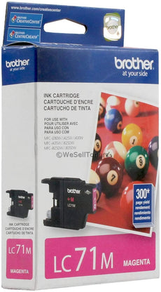 Brother Genuine Standard-Yield Magenta Ink Cartridge, 300 Pages - LC71M
