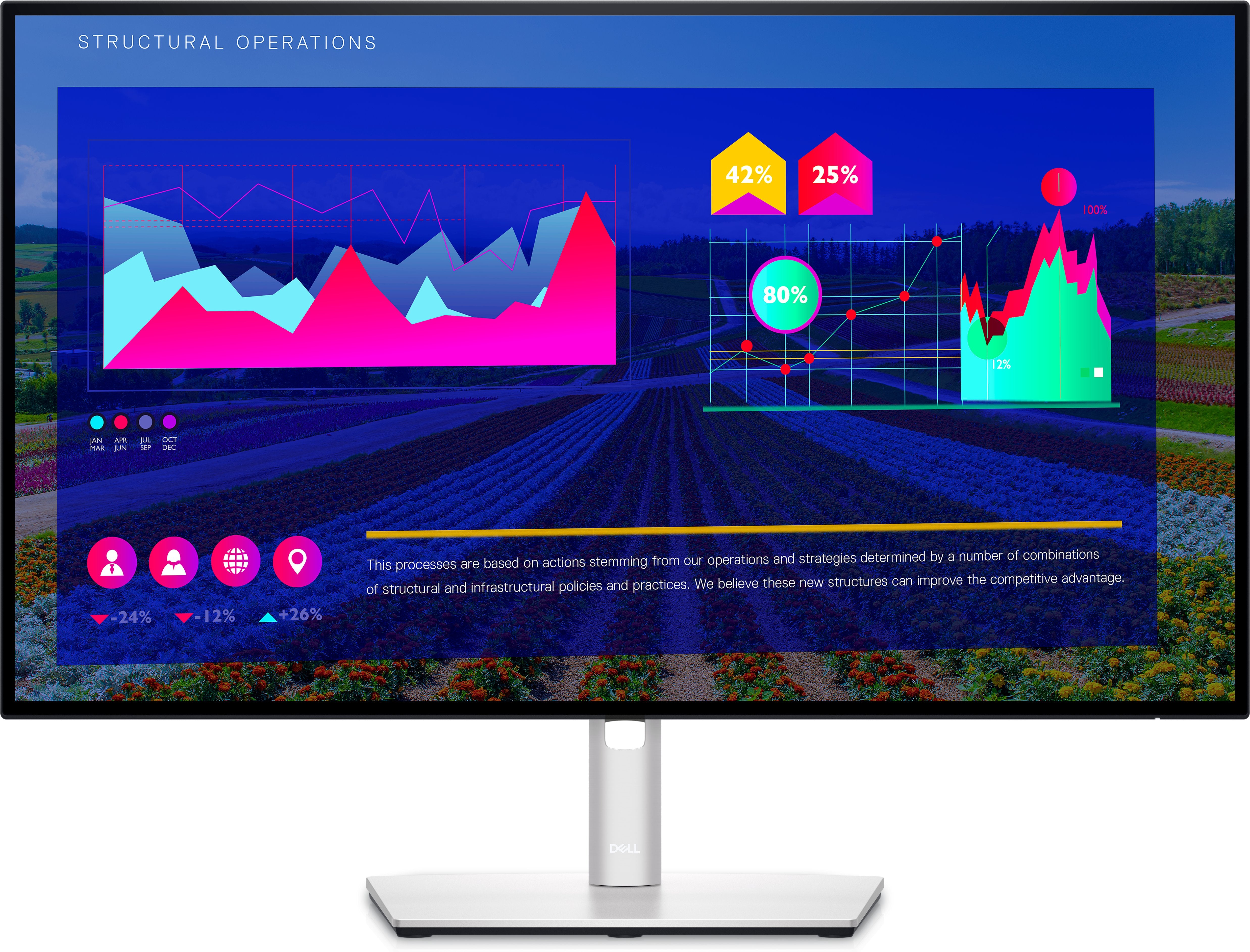 Dell UltraSharp 27" QHD LED Monitor, 5ms, 16:9, 1000:1-Contrast - DELL-U2722D