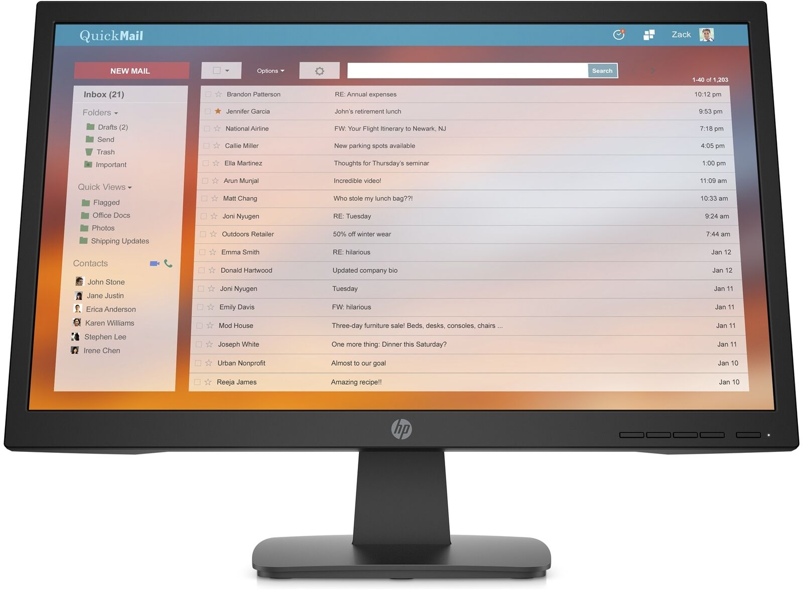 HP P22v G4 21.5" FHD LED LCD Monitor, 16:9, 5MS, 1000:1-Contrast - 9TT53A6#ABA