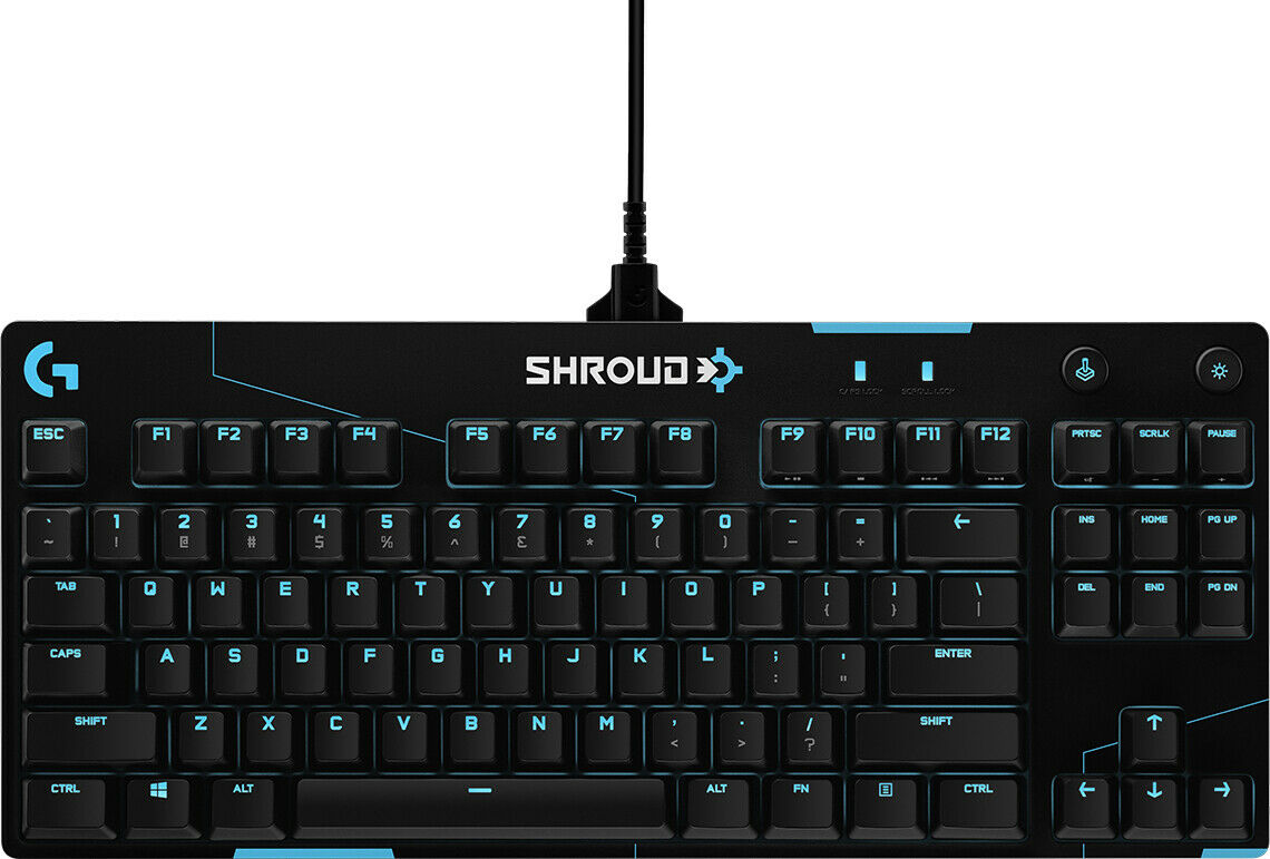 Logitech G PRO X Mechanical Gaming Keyboard - Shroud Edition, USB, RGB LED - 920-009846
