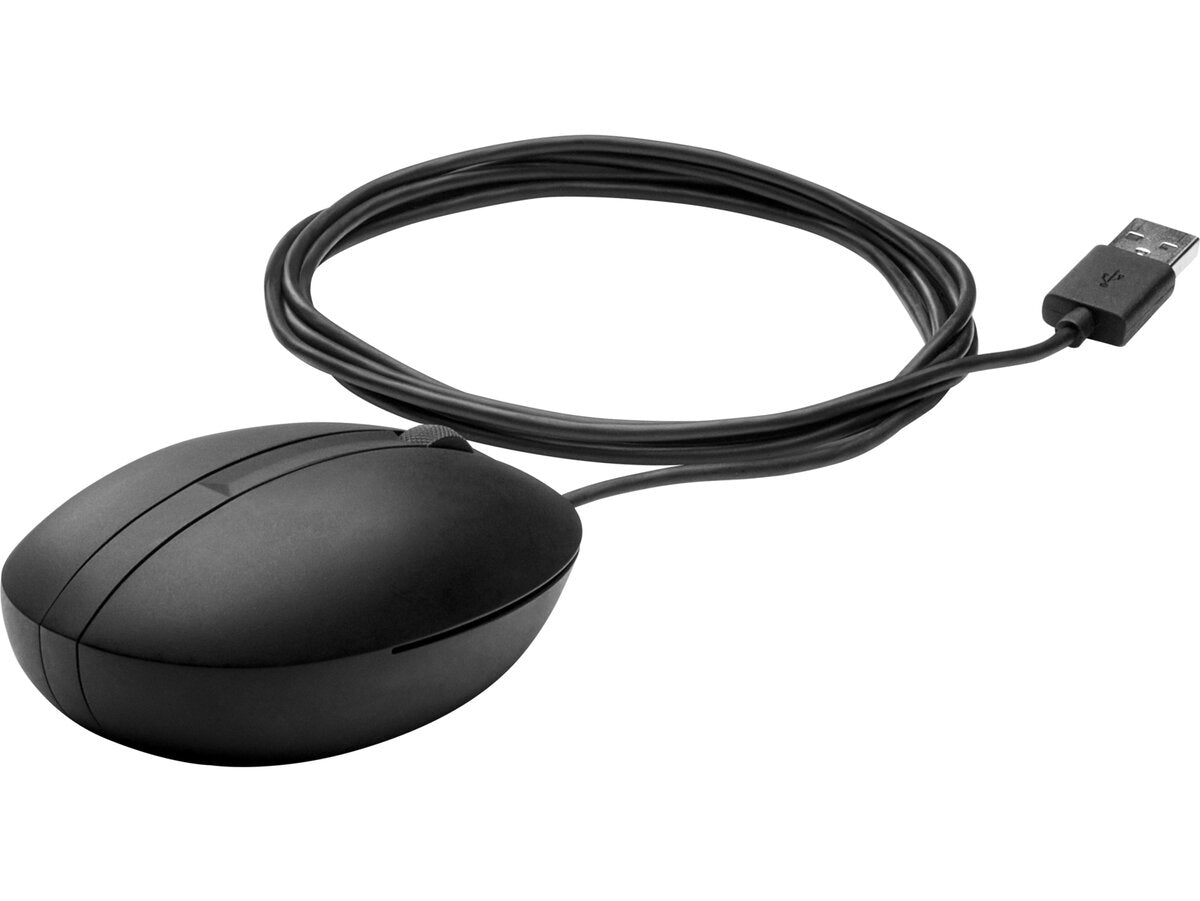 HP Wired Desktop 320M Optical Mouse, USB, 3 Buttons, Scroll Wheel, Black - 9VA80UT#ABA