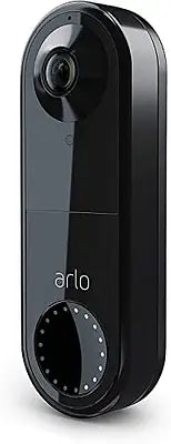 Arlo Essential AVD1001B Video Doorbell, Wired, Wi-Fi, 180° View - AVD1001B-100NAS