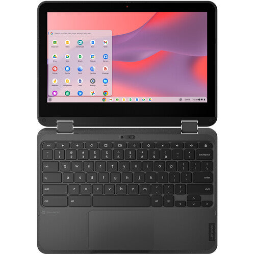 Lenovo 500e Gen-4s 11.6" HD Convertible Chromebook, Intel N250, 8GB RAM, 64GB eMMC, ChromeOS - 83N80001US