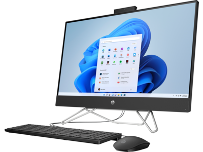 HP 27-cb1155m 27" FHD All-in-One PC, AMD R5-5625U, 2.30GHz, 8GB RAM, 256GB SSD, 1TB HDD, Win11H - 22U67AA#ABA (Certified Refurbished)