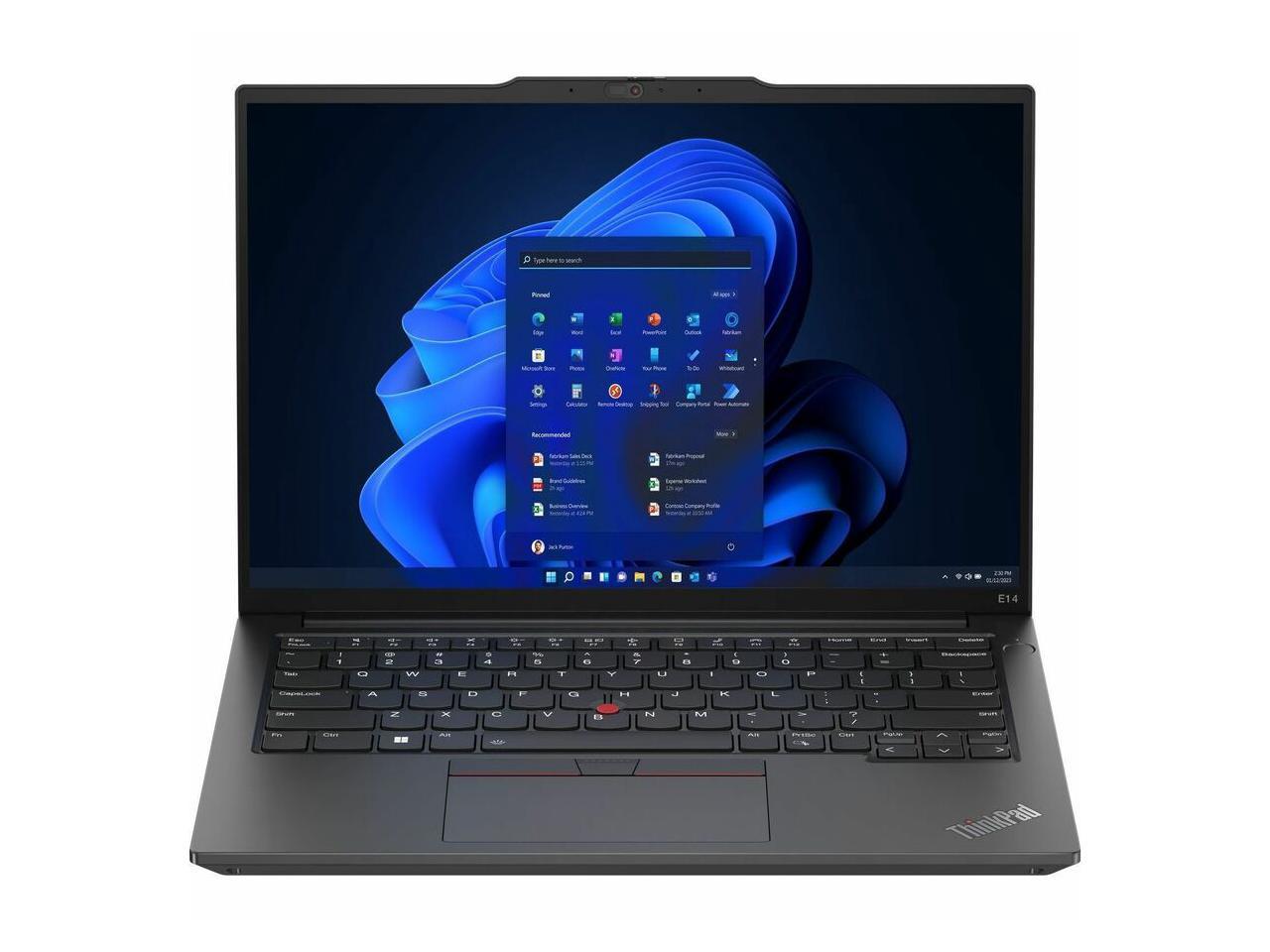Lenovo ThinkPad E14 Gen 5 14" WUXGA Notebook, AMD R5-7530U, 2.0GHz, 16GB RAM, 256GB SSD, Win11P - 21JR001RUS
