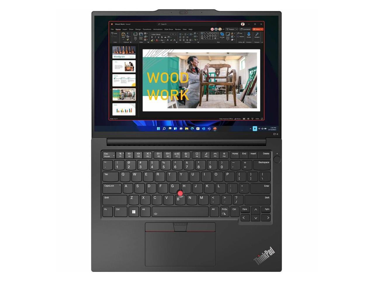 Lenovo ThinkPad E14 Gen 5 14" WUXGA Notebook, AMD R5-7530U, 2.0GHz, 16GB RAM, 256GB SSD, Win11P - 21JR001RUS