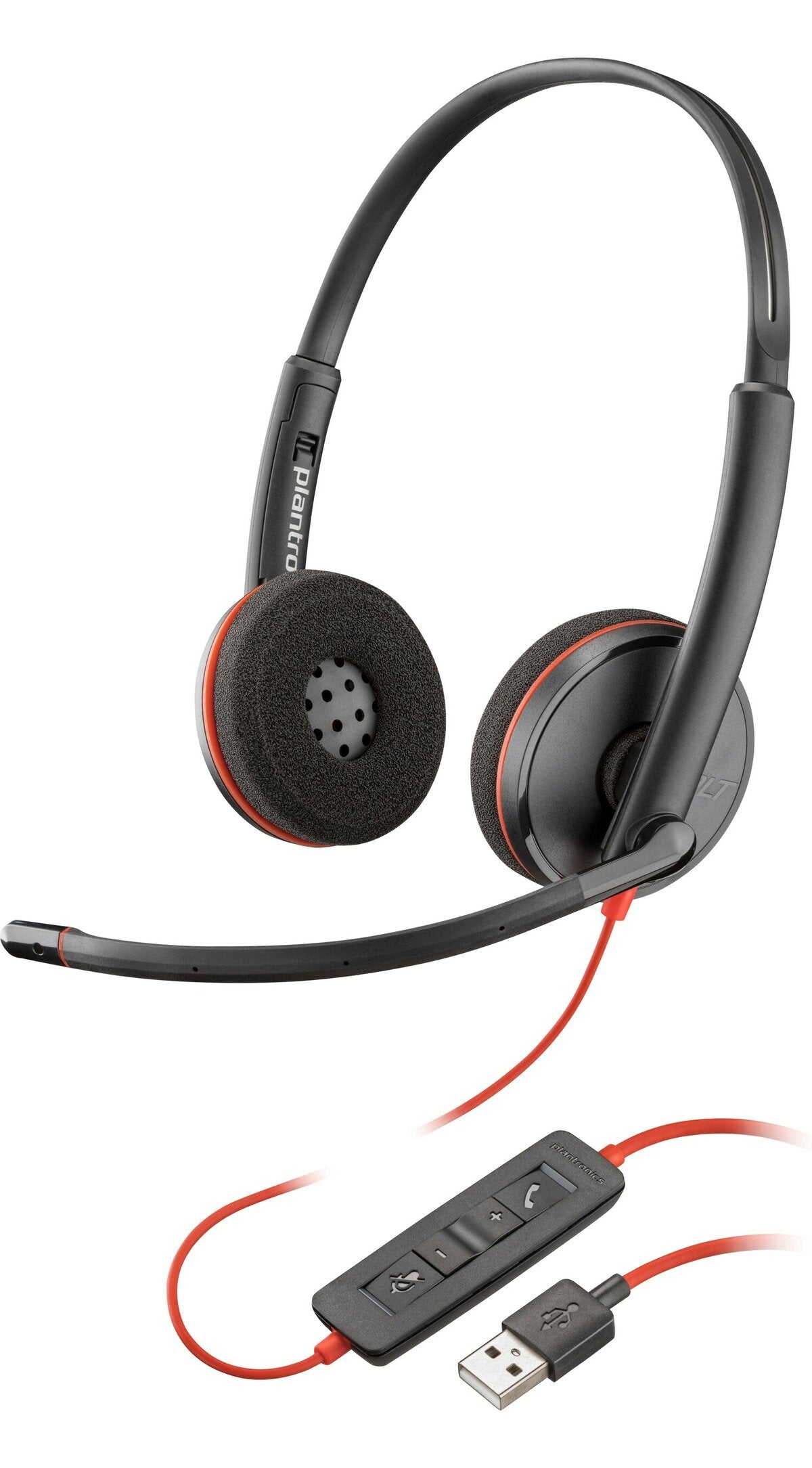 HP Poly Blackwire 3220 Stereo USB-A Headset TAA, Noise Cancellation - 8M3X5AA#ABA