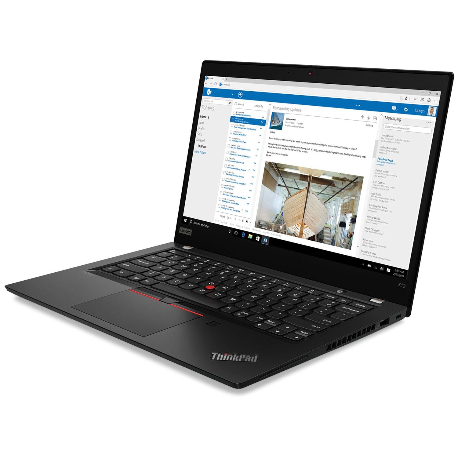 Lenovo ThinkPad X13 Gen 2 13.3" WUXGA Notebook, Intel i5-1145G7, 2.60GHz, 16GB RAM, 512GB SSD, Win11DG -  20WK00PXUS