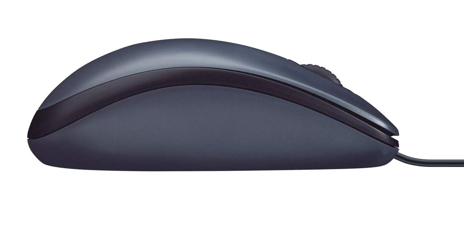 Logitech B100 Optical USB Mouse, 1000 DPI, 3 Buttons, Scroll Wheel, USB-A, Black - 910-001439