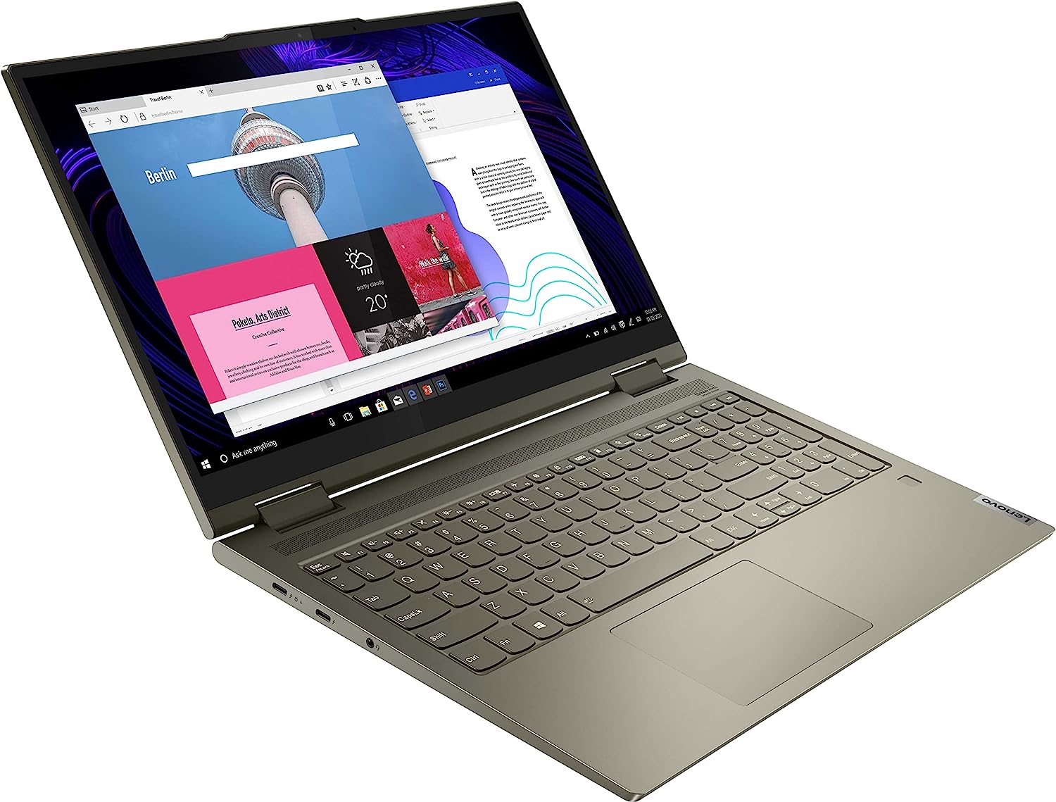 Lenovo Yoga 7 15ITL5 15.6" FHD Convertible Notebook, Intel i7-1165G7, 2.80GHz, 12GB RAM, 512GB SSD, Win11H - 82BJ007WUS