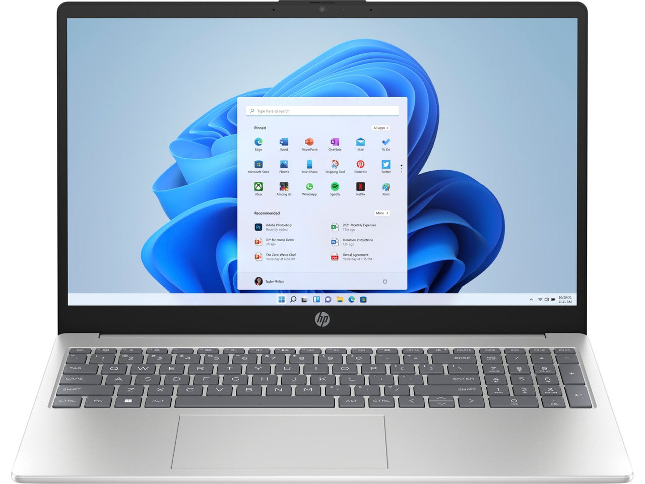 HP 15-fd0002nr 15.6" HD Notebook, Intel N200, 3.70GHz, 4GB RAM, 128GB SSD, Win11H - 823D9UA#ABA