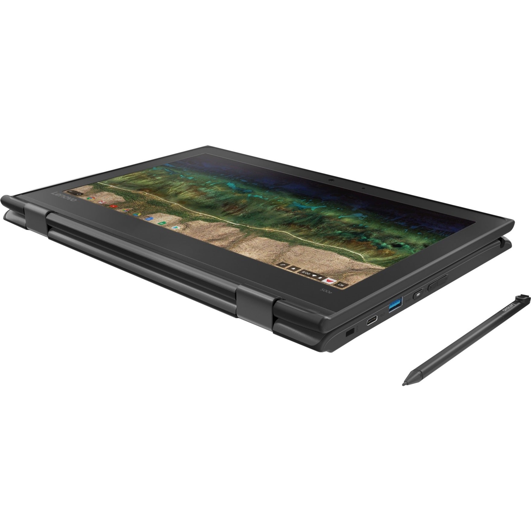 Lenovo 500e 11.6" HD 2nd Gen Chromebook, Intel Celeron N4120, 1.10GHz, 4GB RAM, 32GB eMMC, Chrome OS - 81MC001EUS