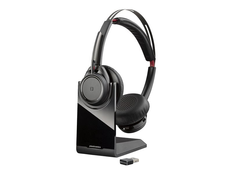 HP Poly Voyager Focus B825-M UC Microsoft Teams Certified Headset + Charging Stand, Bluetooth - 7F0J0AA