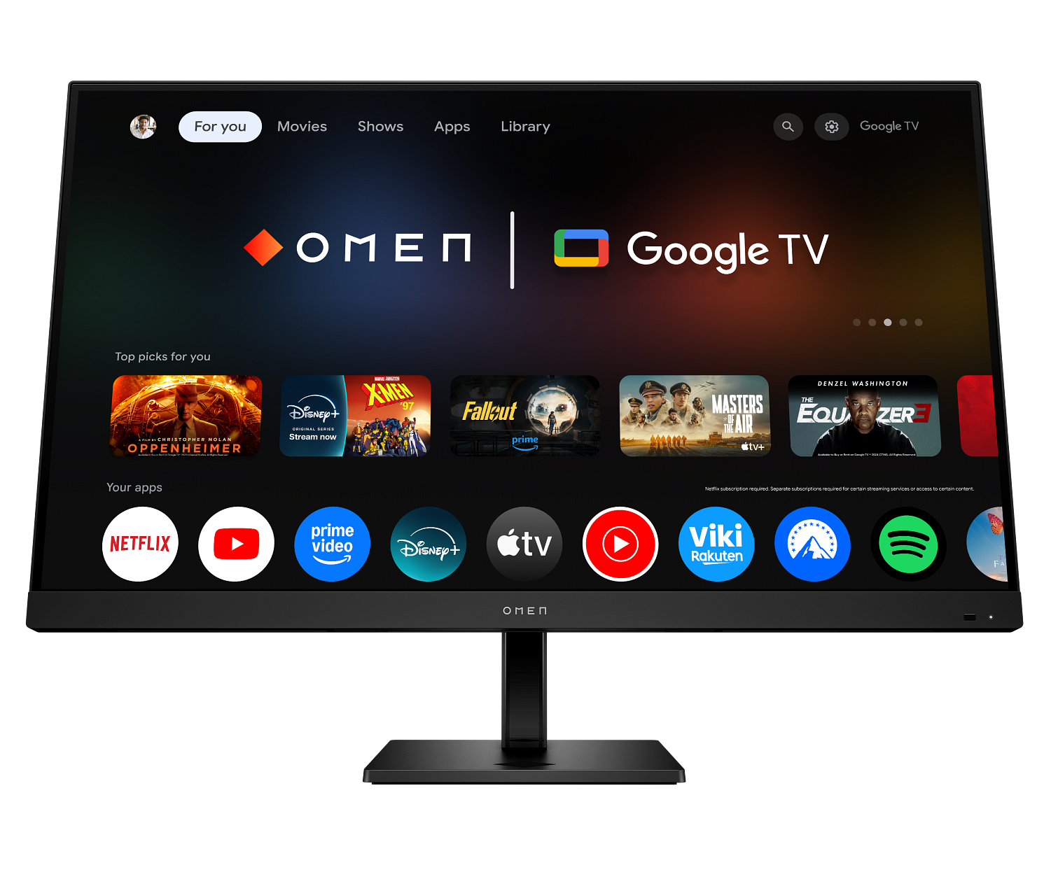 HP Omen 32x 31.5" 4K UHD 144Hz Gaming Monitor, 1ms, 16:9, 10M:1-Contrast - 99Z68AA#ABA