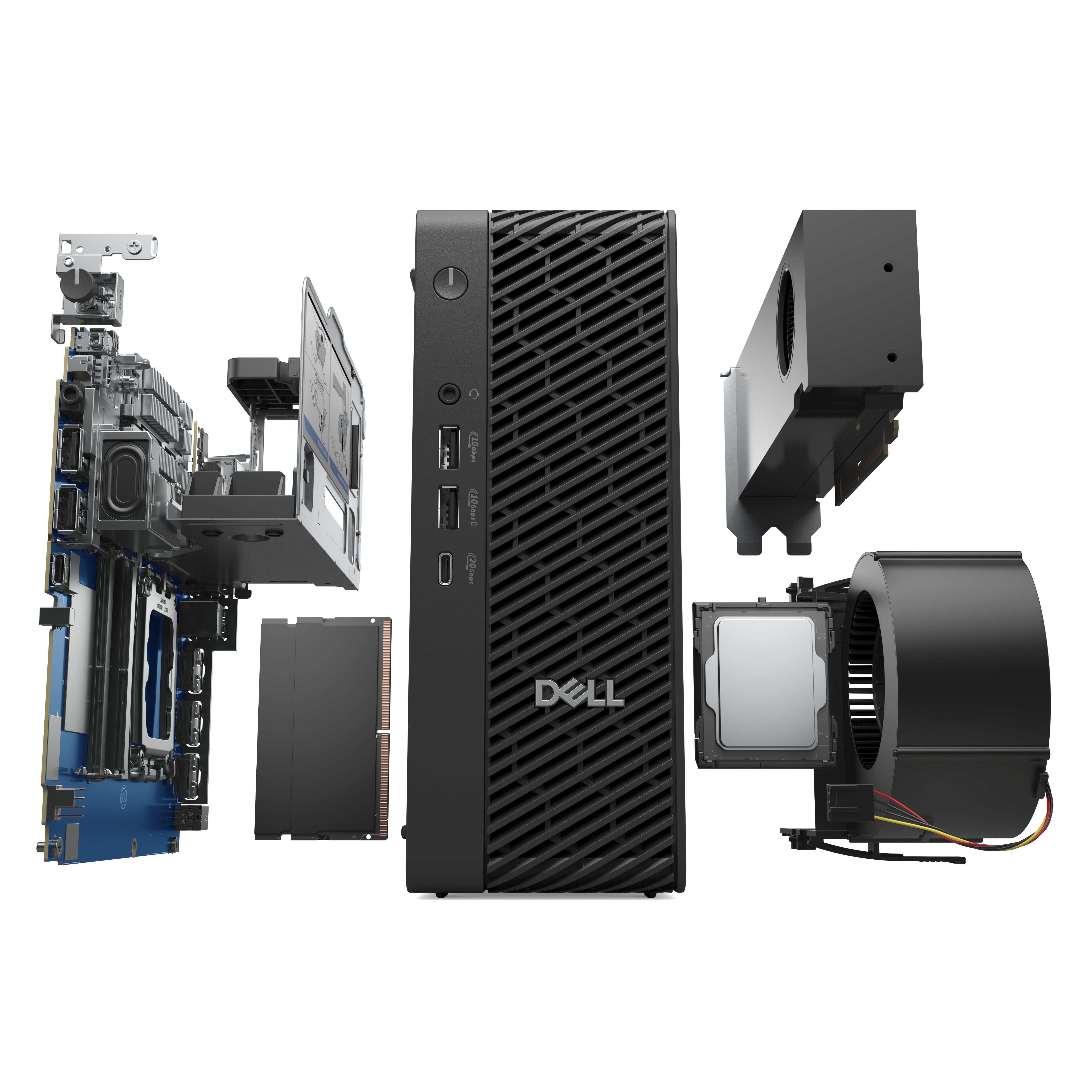 Dell Pro Max Micro FCM2250 Desktop, Intel Ultra 7 265, 2.40GHz, 32GB RAM, 512GB SSD, Win11P - N35W6