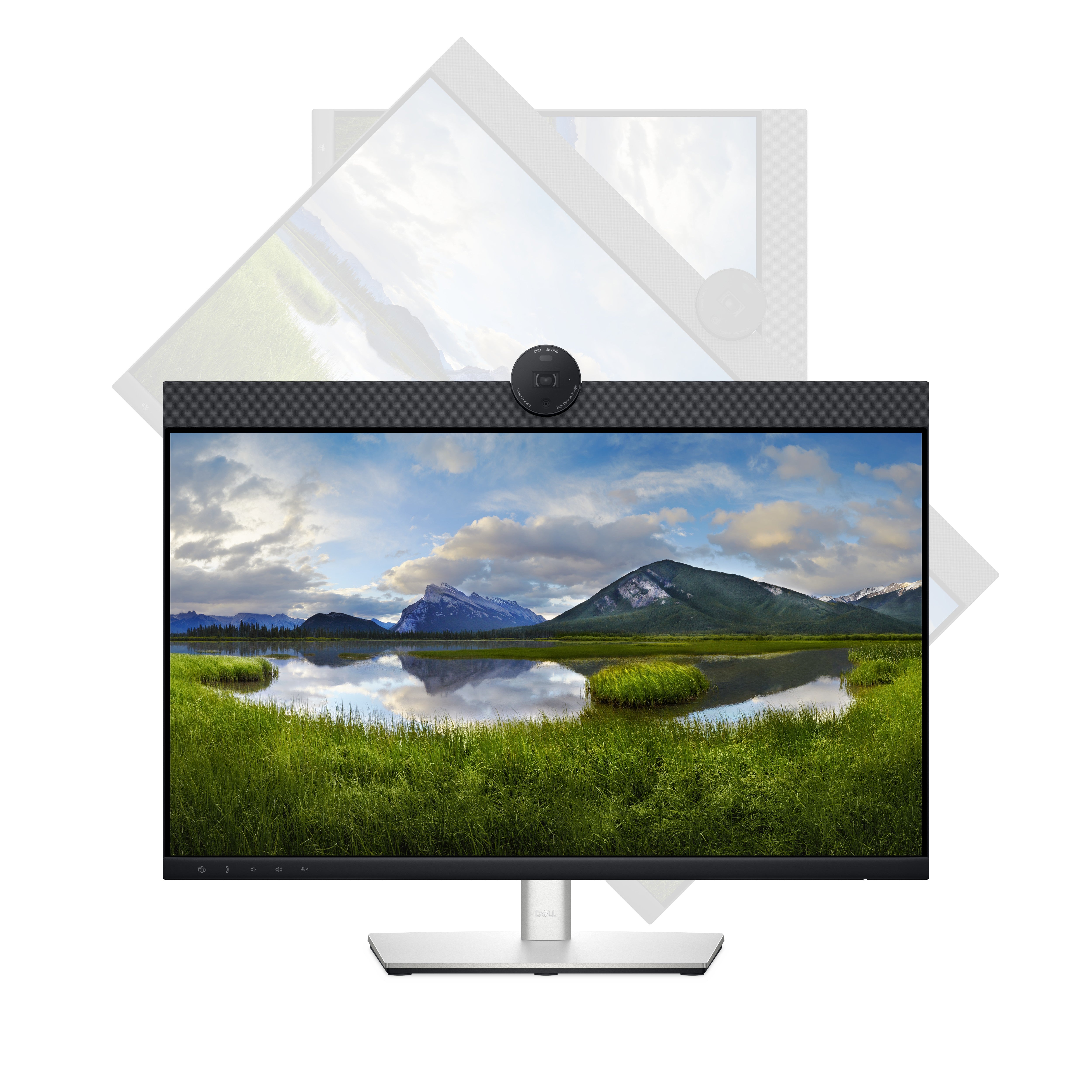 Dell 23.8" FHD Video Conferencing Monitor, 16:9, 5MS, 1000:1-Contrast - DELL-P2424HEB
