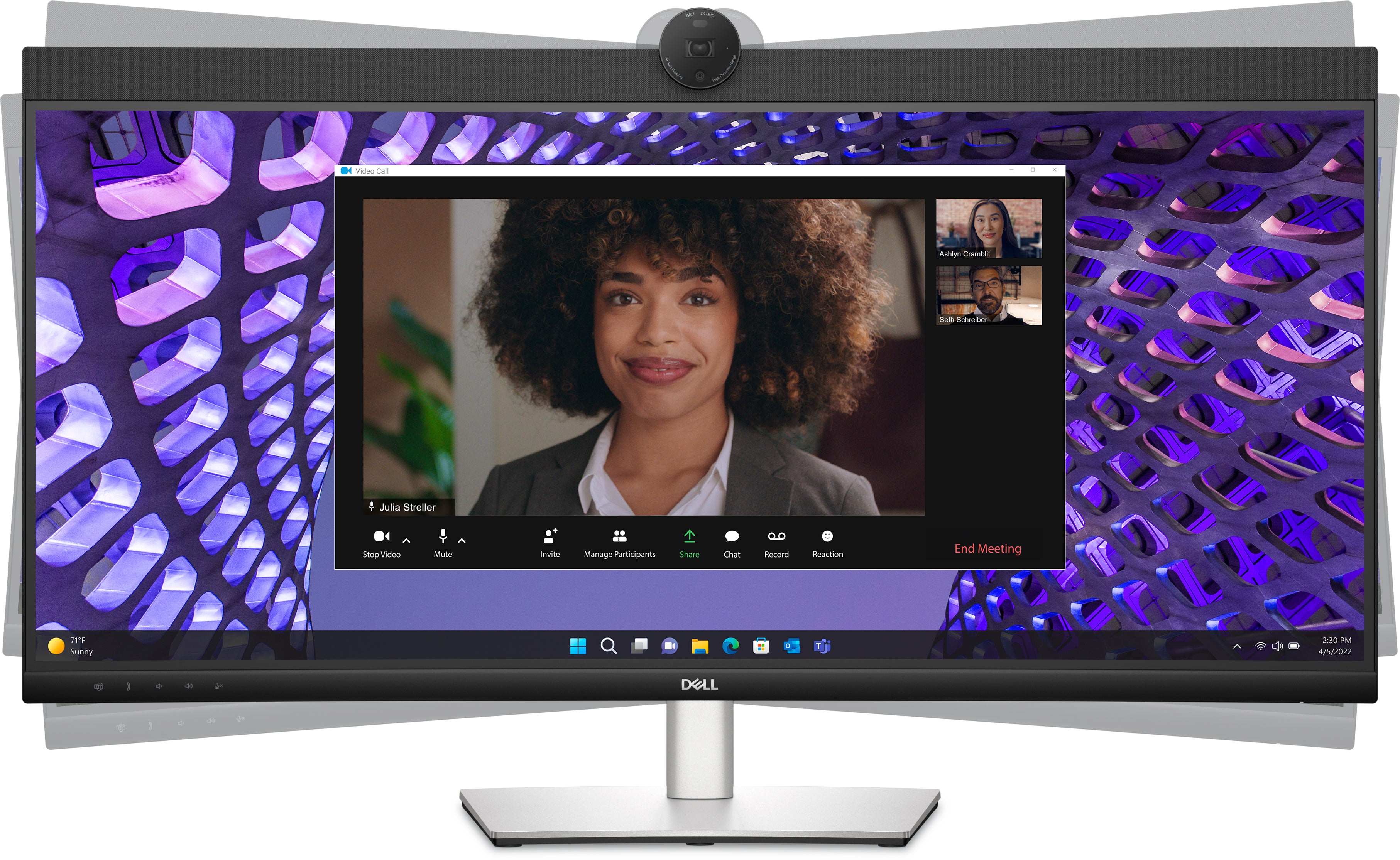 Dell 34" WQHD Curved Video Conferencing Monitor, 21:09, 5MS, 1000:1-Contrast - DELL-P3424WEB (Refurbished)