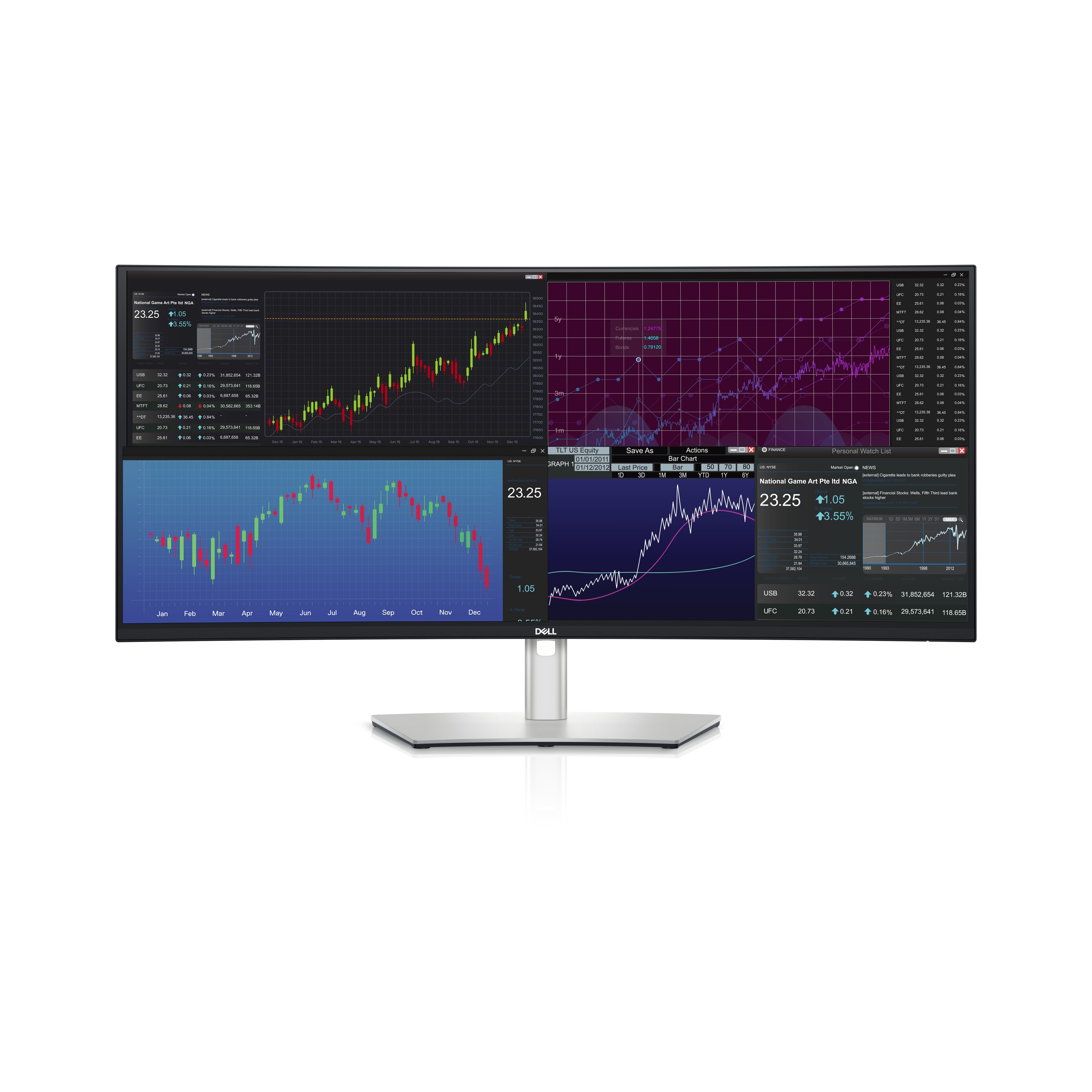 Dell UltraSharp 37.52" WQHD+ Curved USB-C Hub Monitor, 21:9, 5MS, 2000:1-Contrast - DELL-U3824DW (Refurbished)
