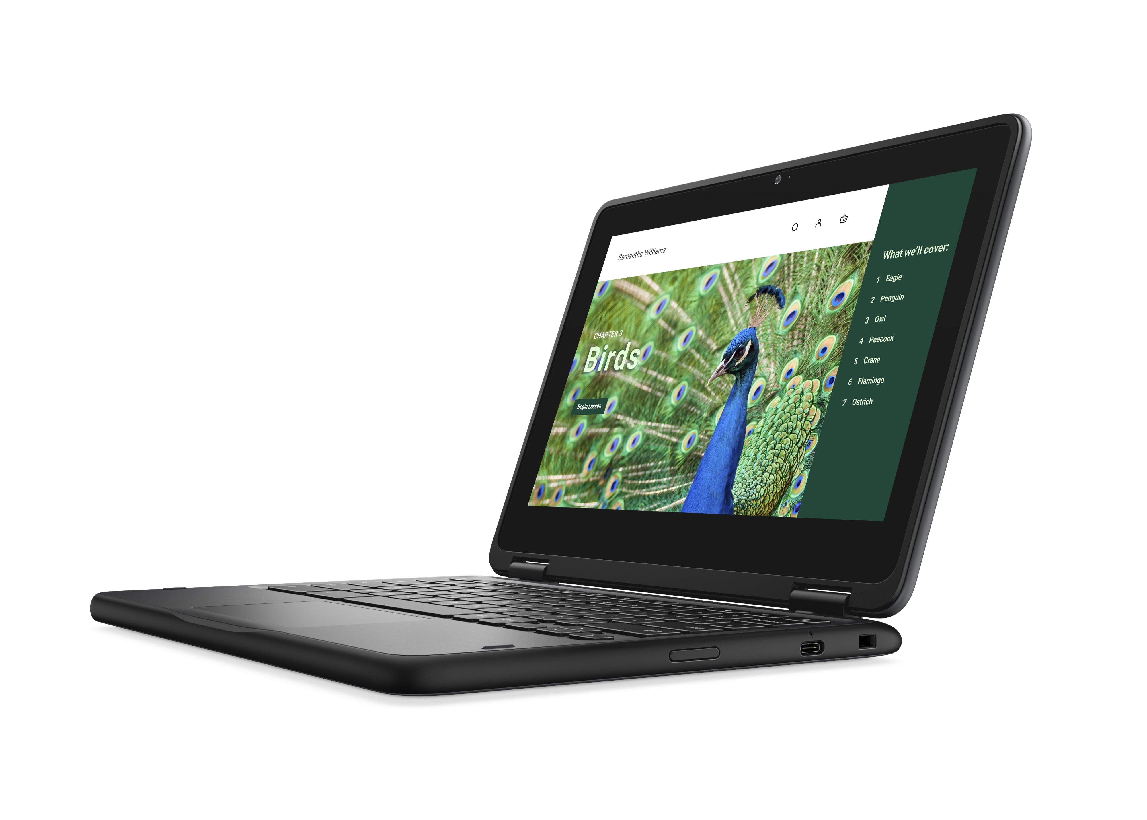 Dell 3120 11.6" HD Convertible Chromebook, Intel N100, 0.8GHz, 4GB RAM, 64GB eMMC, ChromeOS - J78DN