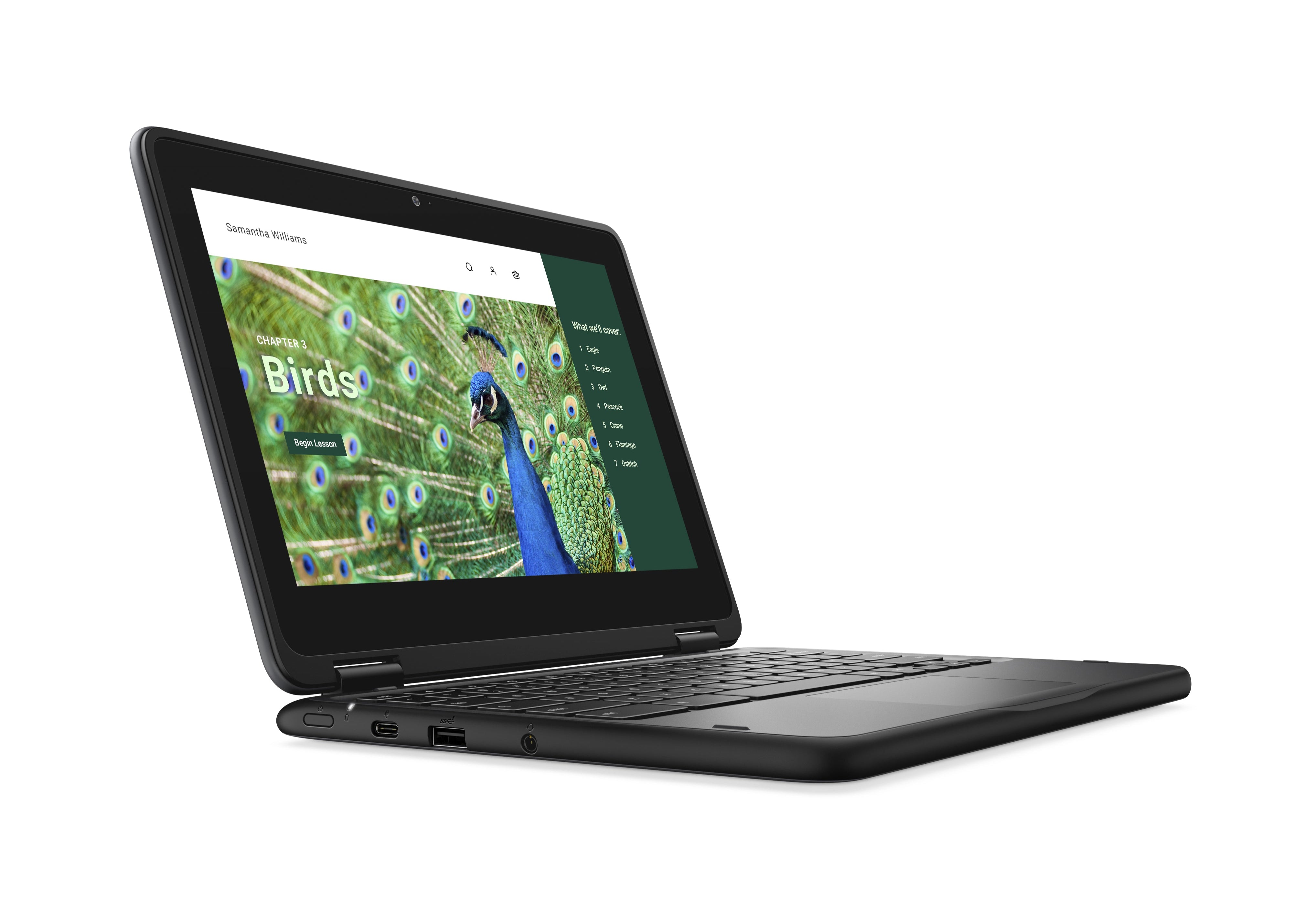 Dell 3120 11.6" HD Convertible Chromebook, Intel N100, 0.8GHz, 4GB RAM, 64GB eMMC, ChromeOS - J78DN