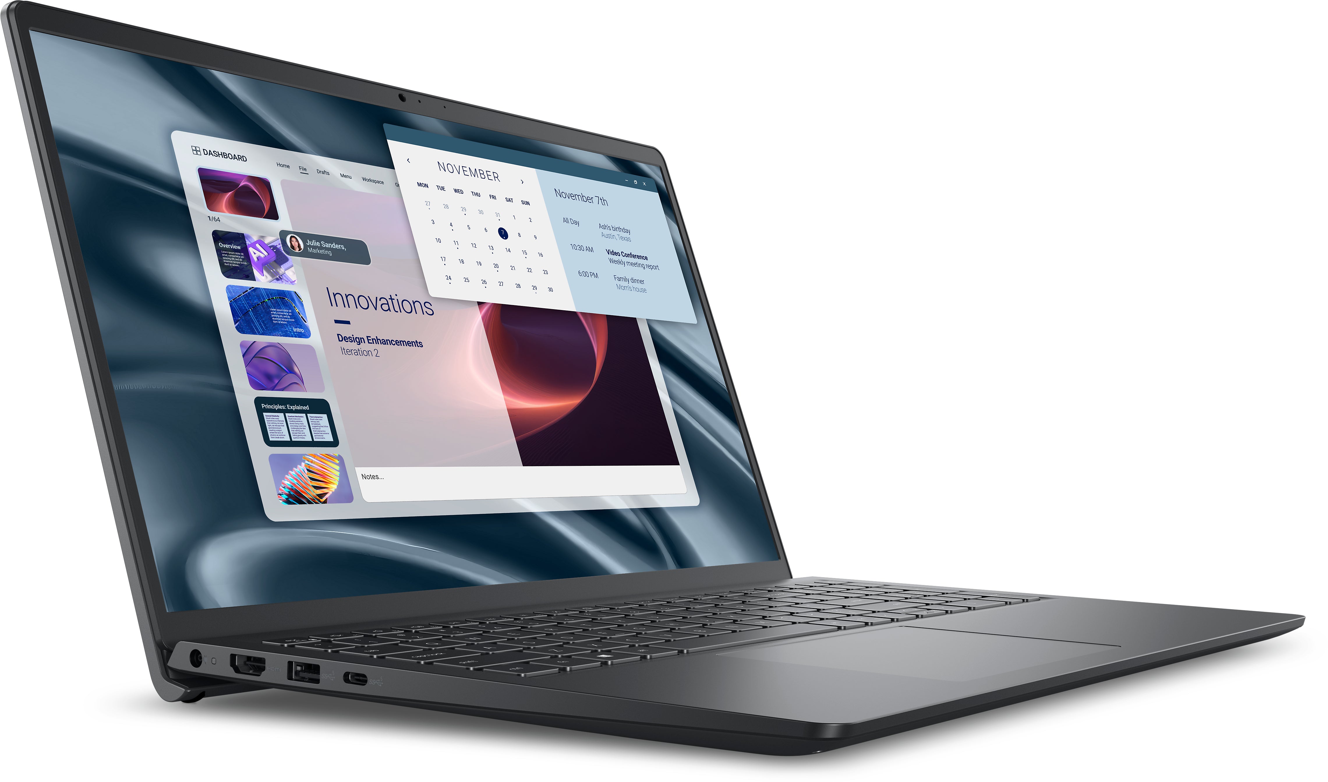 Dell Pro 15 Essential PV15255 15.6" FHD Notebook, AMD R5-7520U, 8GB RAM, 512GB SSD, Win11P - C6VK7