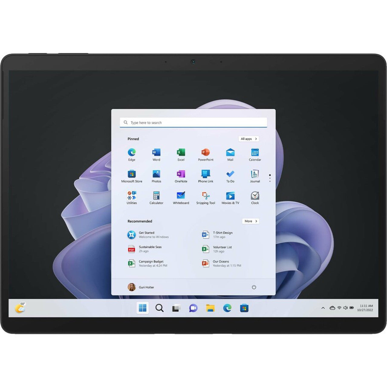 Microsoft Surface Pro-9 13" PixelSense Tablet, Intel i5-1235U, 1.30GHz, 8GB RAM, 256GB SSD, Win11H - QF8-00005 (Certified Refurbished)