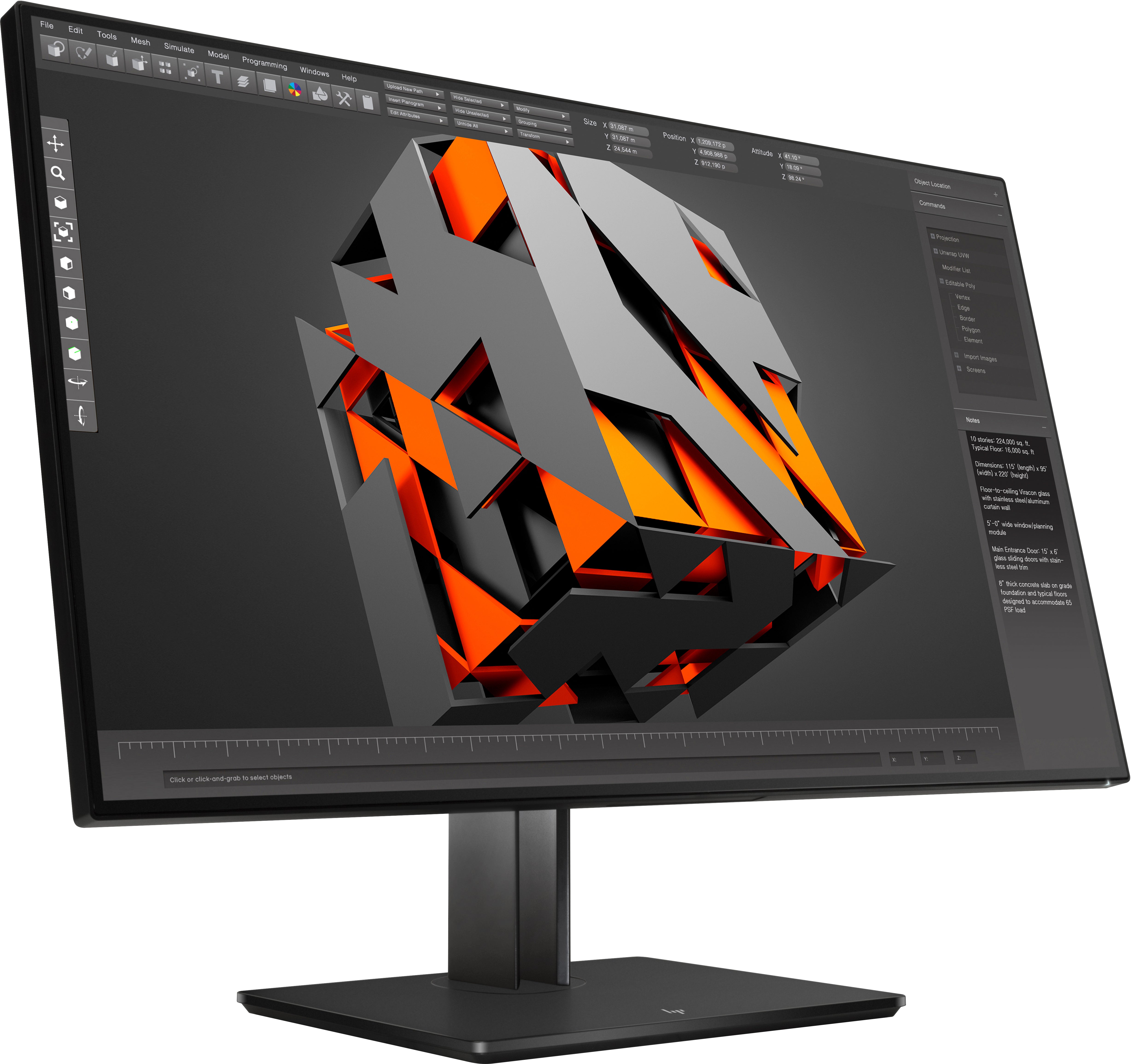 HP Business Z32 31.5" 4K UHD WLED LCD Monitor, 16:9, 14MS, 1300:1-Contrast - 1AA81A4#ABA