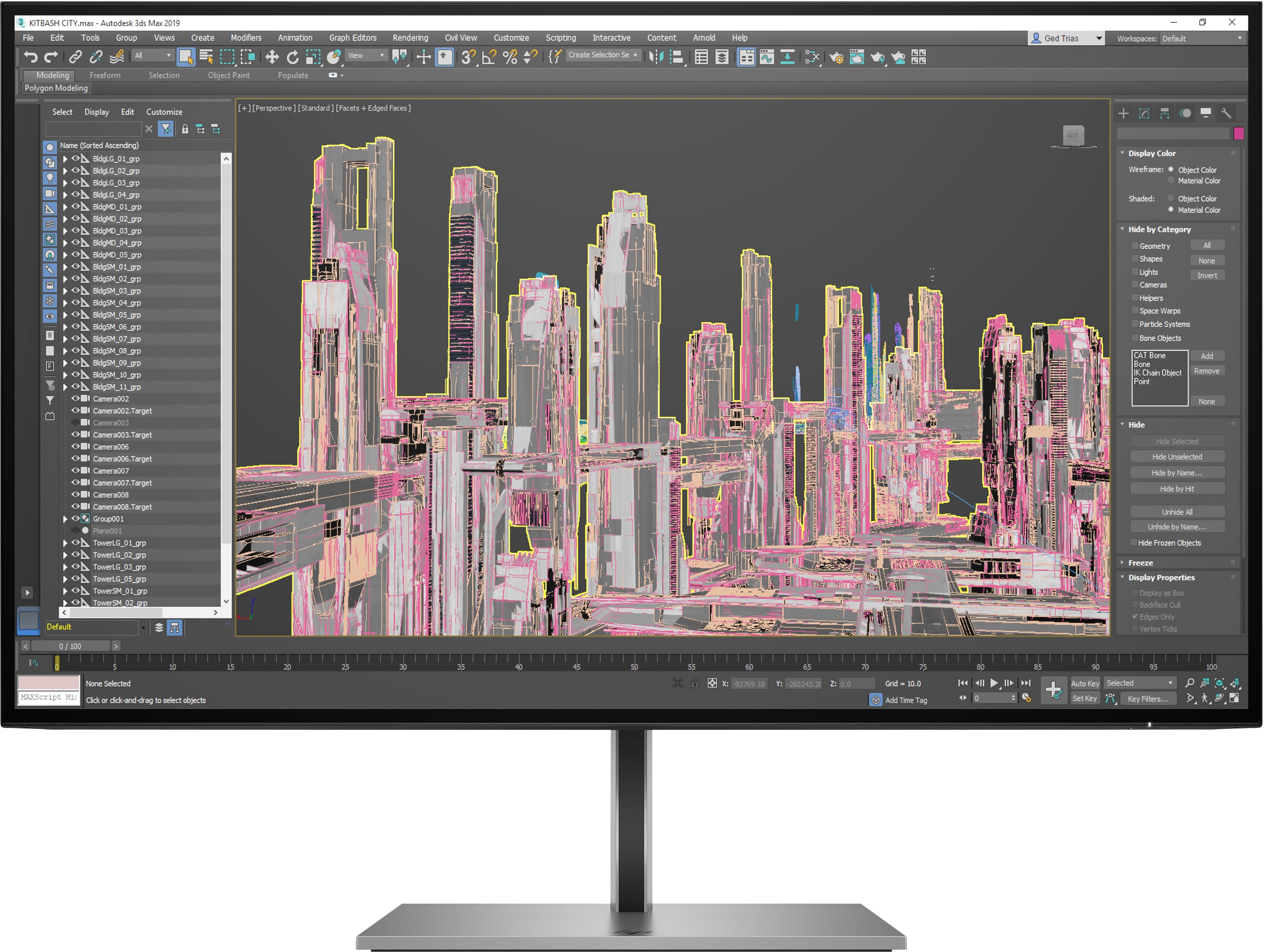 HP Z27u G3 27" Quad HD Monitor, 16:9, 5MS, 10M:1-Contrast - 1B9X2AA#ABA