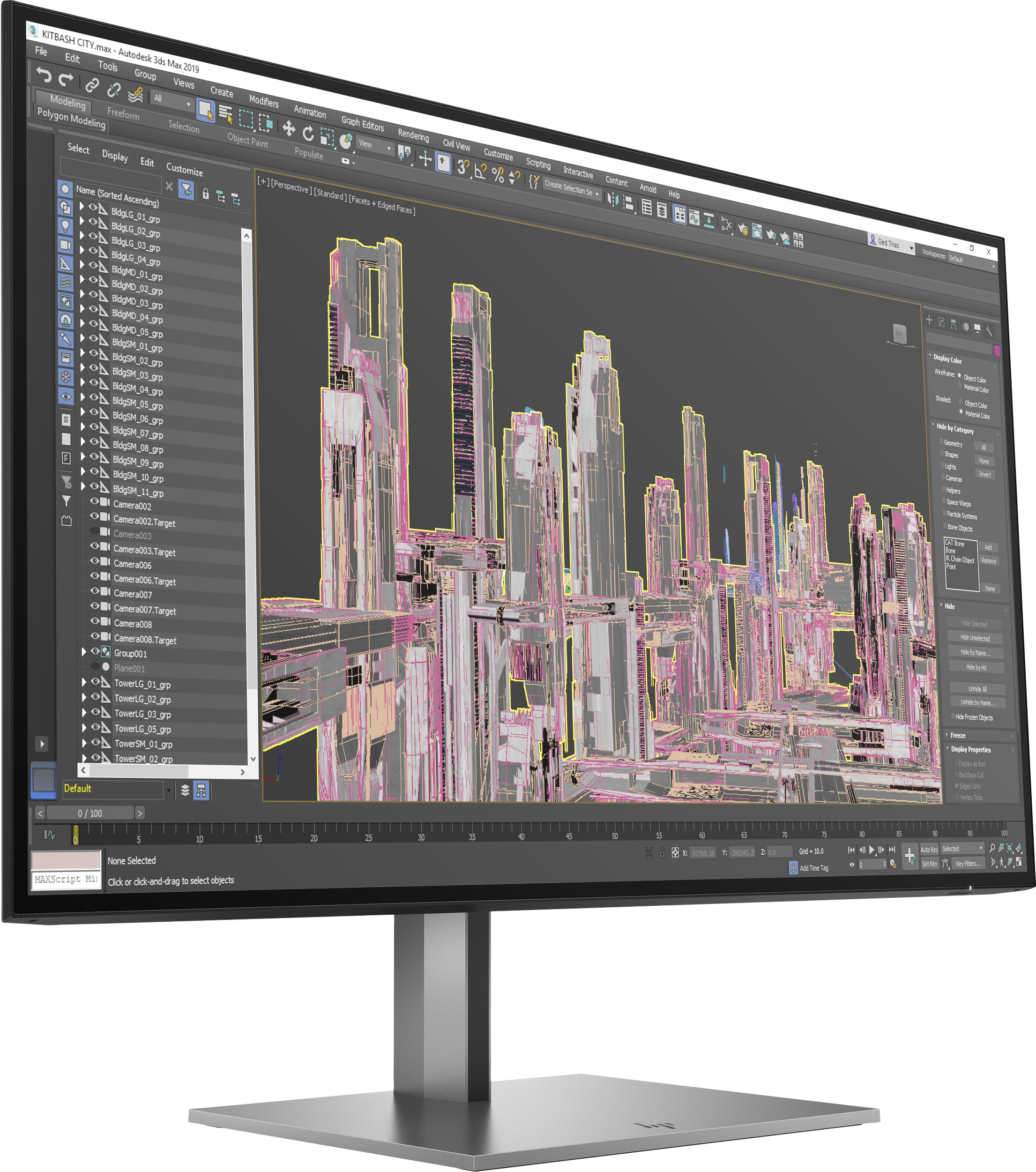 HP Z27u G3 27" Quad HD Monitor, 16:9, 5MS, 10M:1-Contrast - 1B9X2AA#ABA (Certified Refurbished)