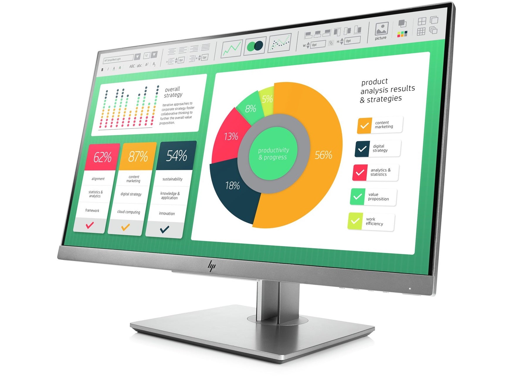 HP EliteDisplay E223 21.5" FHD LED Monitor, 16:9, 5MS, 5M:1-Contrast - 1FH45A8#ABA (Certified Refurbished)