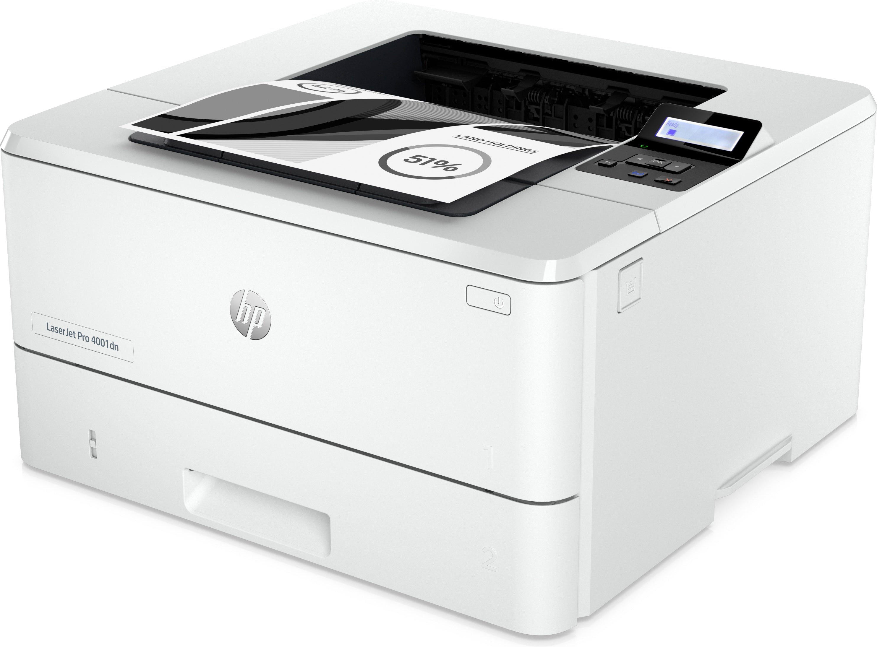 HP LaserJet Pro 4001dn Monochrome Printer, 42 ppm, 256MB, Ethernet - 2Z600F#BGJ (Certified Refurbished)