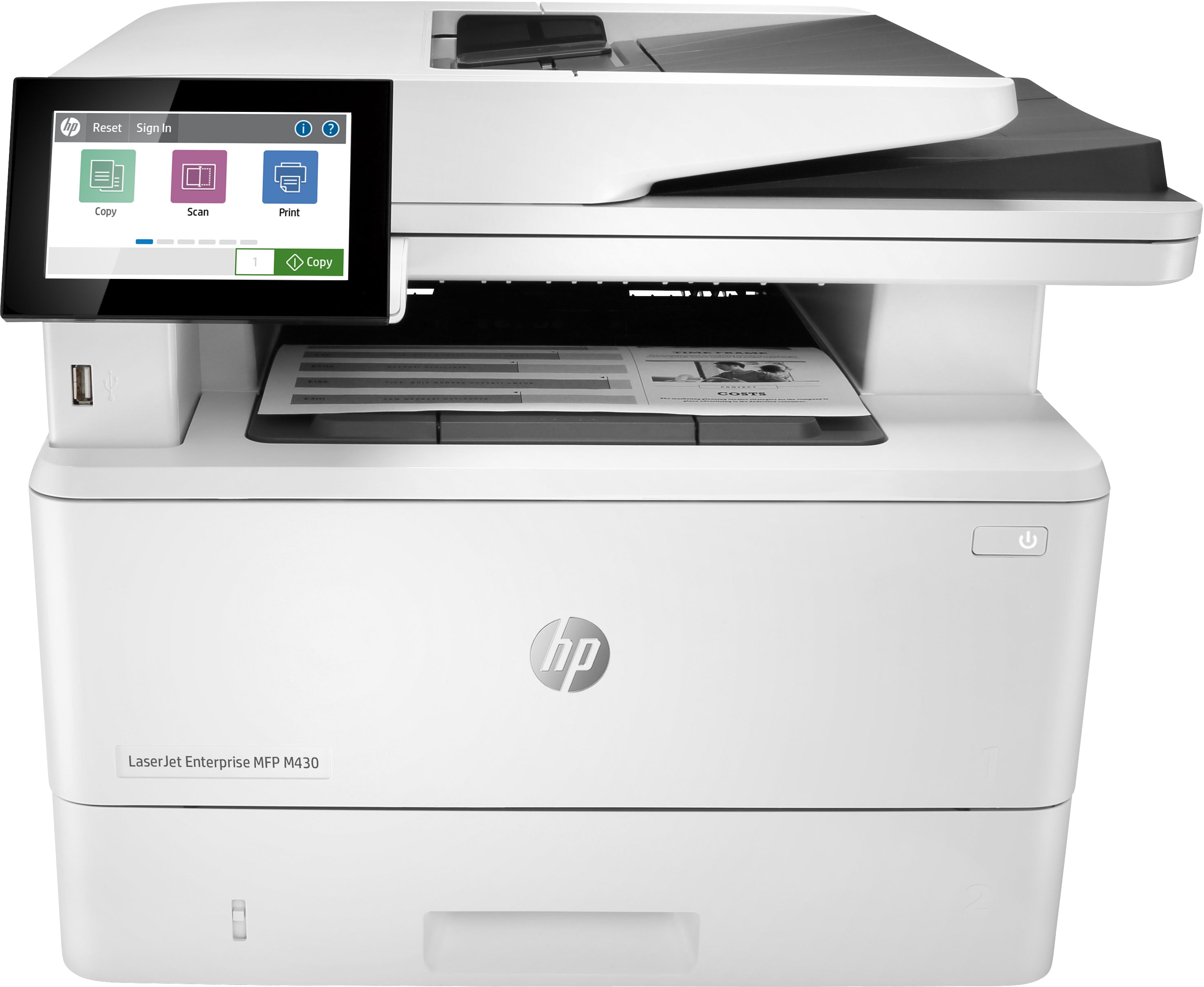 HP LaserJet Enterprise M430f Multifunction Printer, 42 ppm, Print/Copy/Scan/Fax - 3PZ55A#BGJ (Certified Refurbished)