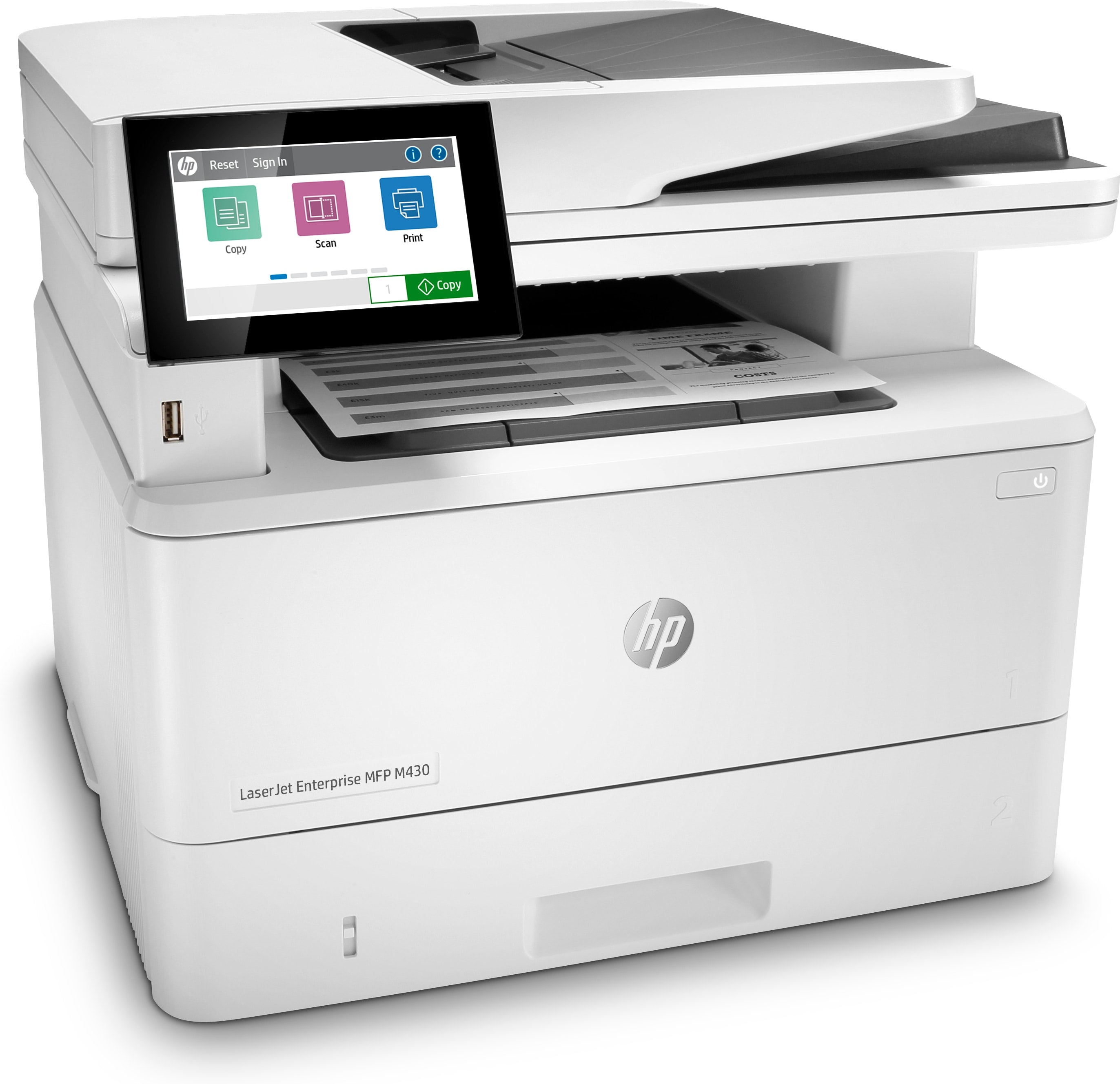HP LaserJet Enterprise M430f Multifunction Printer, 42 ppm, Print/Copy/Scan/Fax - 3PZ55A#BGJ (Certified Refurbished)
