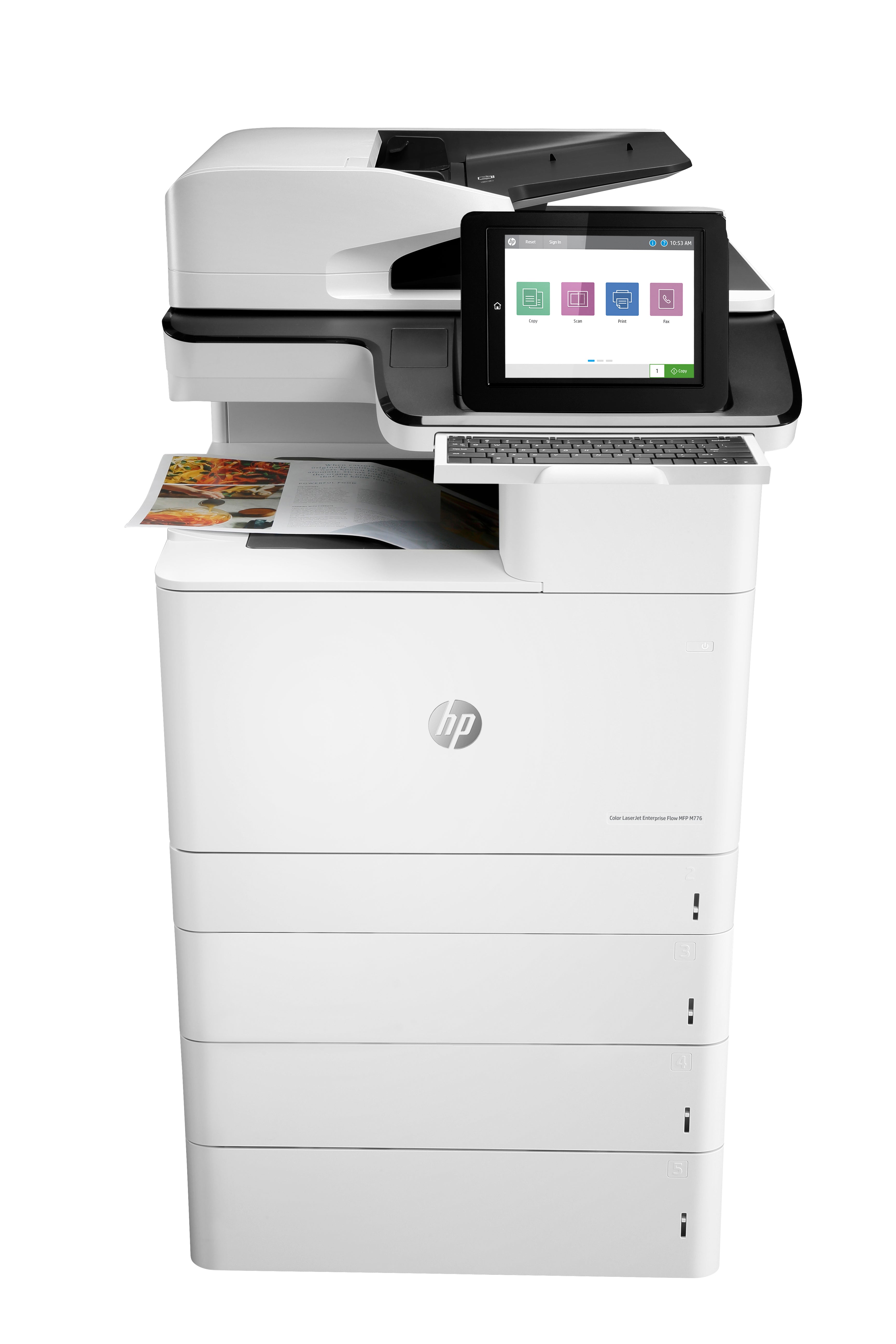 HP LaserJet Enterprise Flow M776z MFP Color Printer, 45/45 ppm, Ethernet, USB, Wi-Fi - 3WT91A#BGJ (Certified Refurbished)