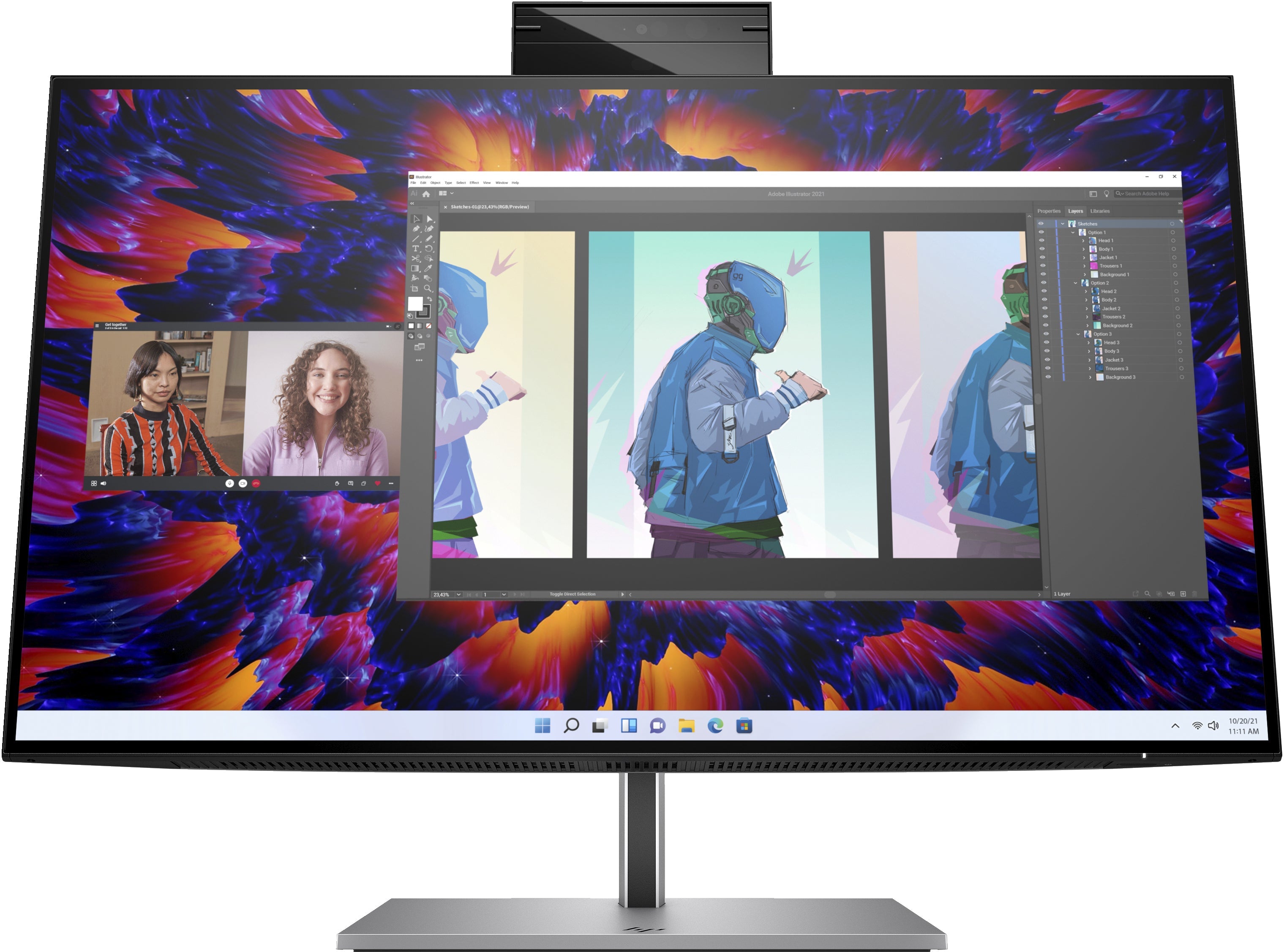 HP Z24m G3 23.8" QHD IPS Monitor, 16:9, 5MS, 1000:1-Contrast - 4Q8N9AA#ABA