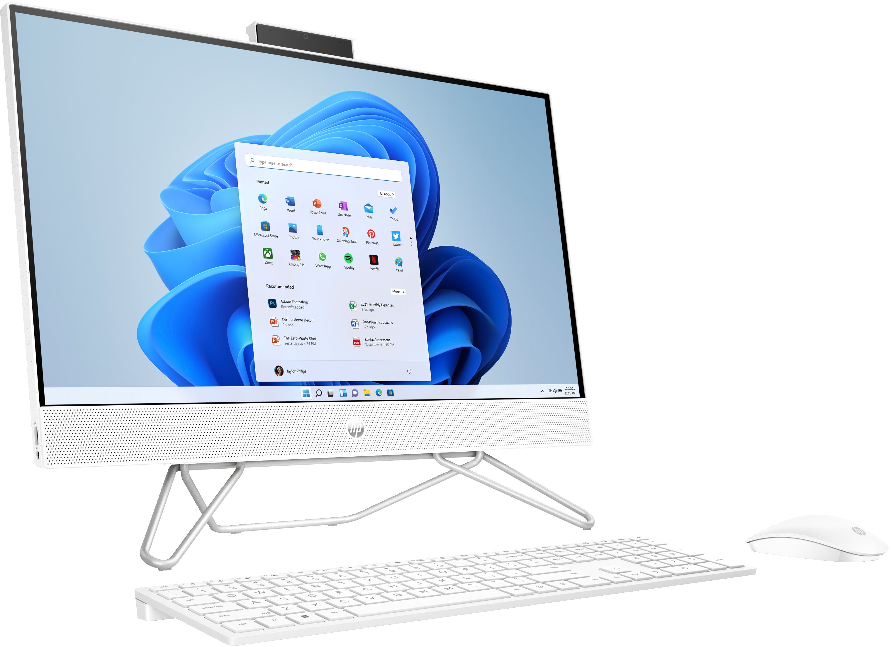 HP 24-cb1170 23.8" FHD All-in-One PC, Intel i5-1235U, 1.30GHz, 8GB RAM, 512GB SSD, Win11H - 577C7AA#ABA