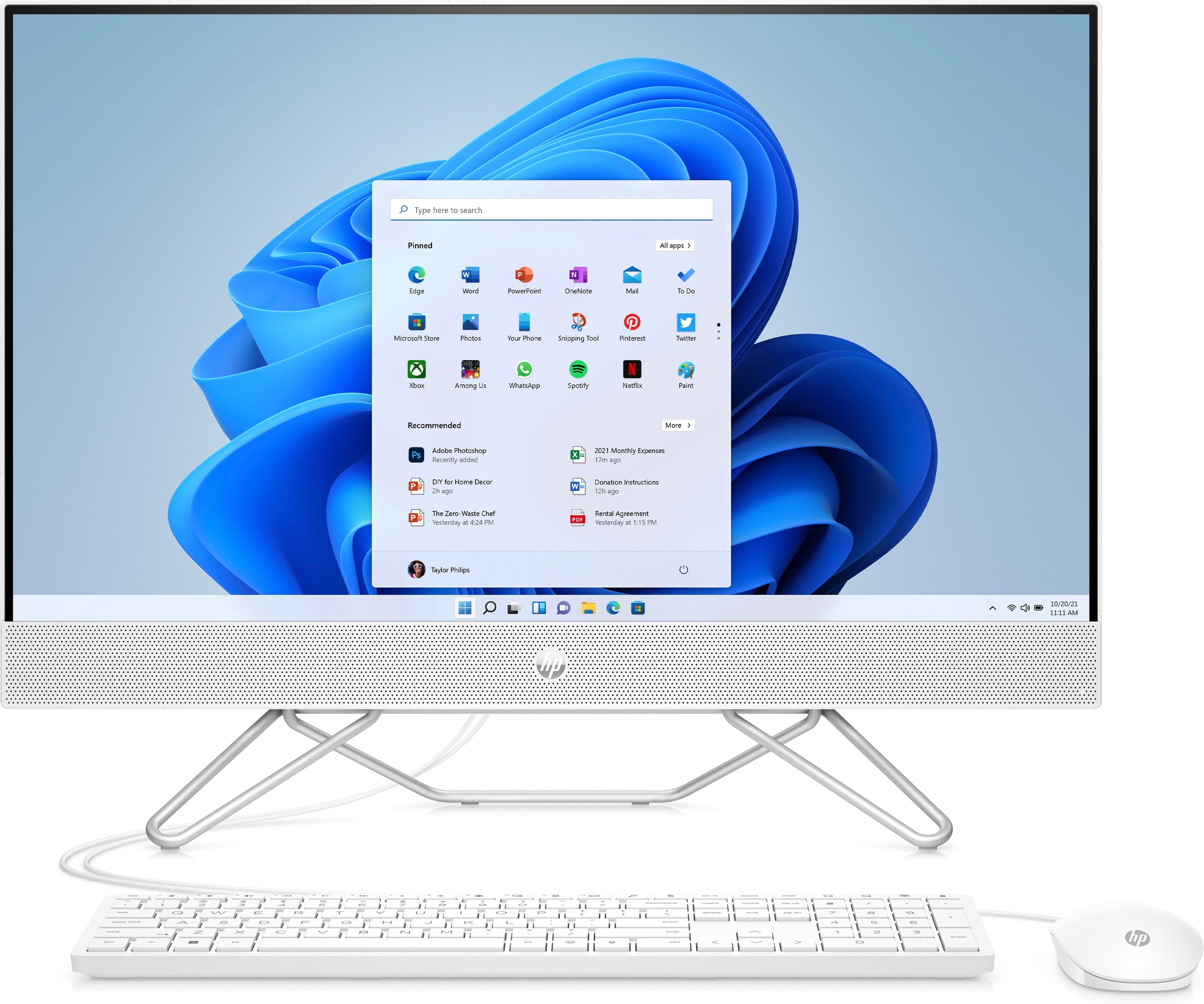 HP 27-cb1006 27" FHD All-in-One PC, Intel i5-1235U, 1.30GHz, 8GB RAM, 256GB SSD, Win11H - 577M5AA#ABA (Refurbished)