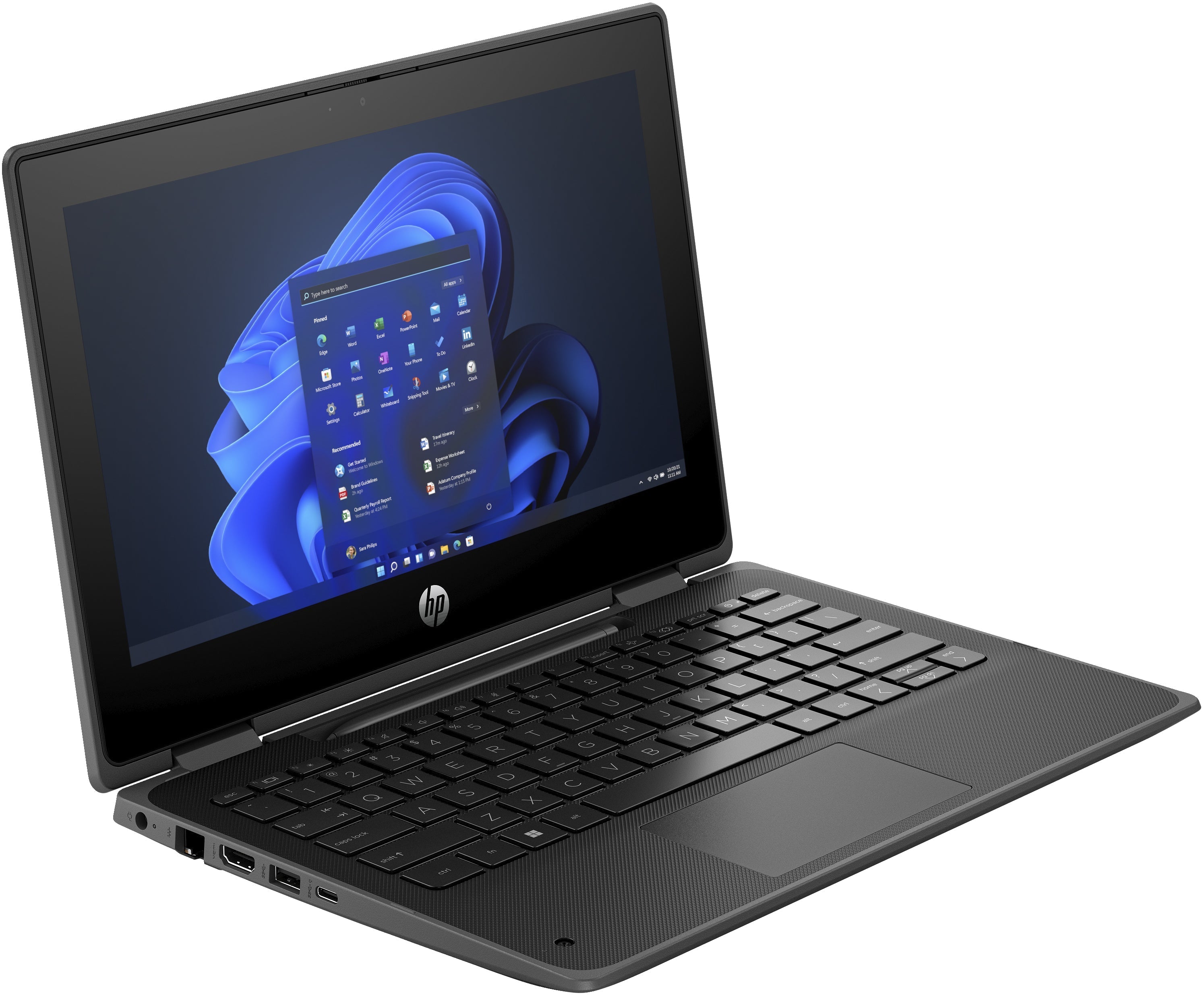 HP Pro x360 Fortis 11 G11 11.6" HD Convertible Notebook, Intel N100, 0.8GHz, 4GB RAM, 64GB eMMC, Win11 - 7L305UT#ABA
