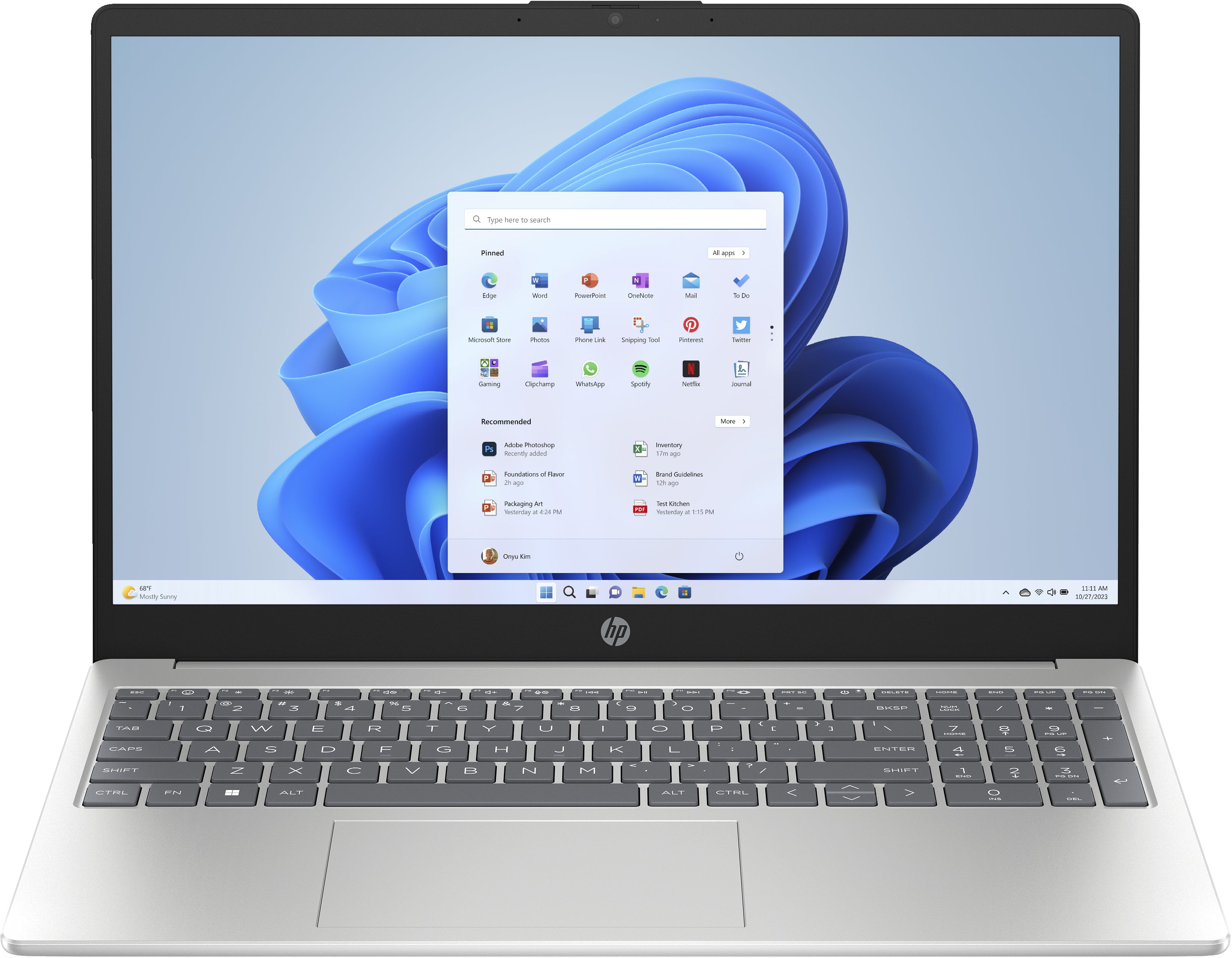 HP 15-fc0611ds 15.6" HD Notebook, AMD R5-7530U, 2.0GHz, 8GB RAM, 256GB SSD, Win11H - 8B0R9UA#ABA (Certified Refurbished)