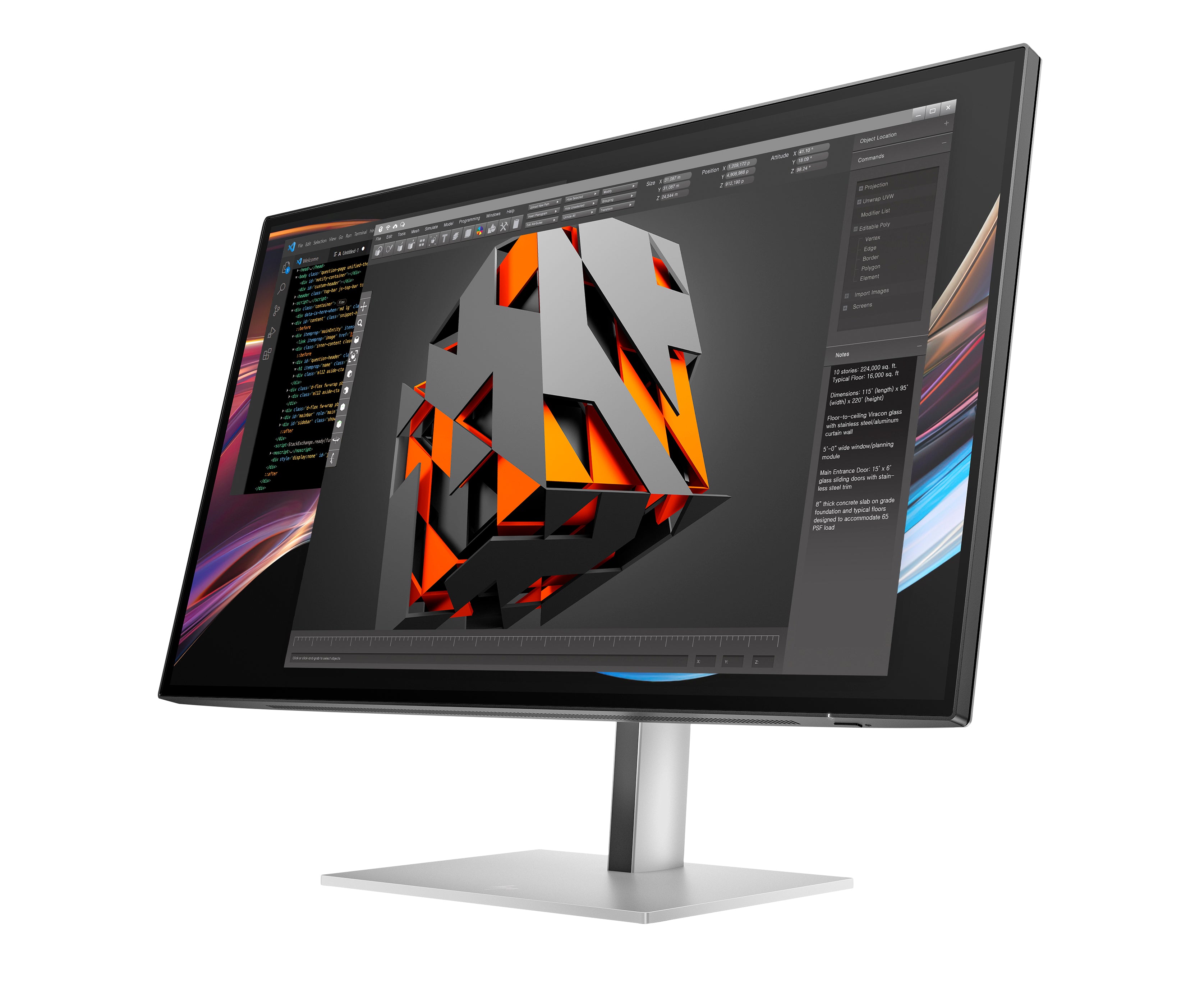 HP Series 7 Pro 27" 4K UHD Thunderbolt 4 Monitor - 727pk, 16:9, 5ms, 2000:1-Contrast - 8J9G2AA#ABA