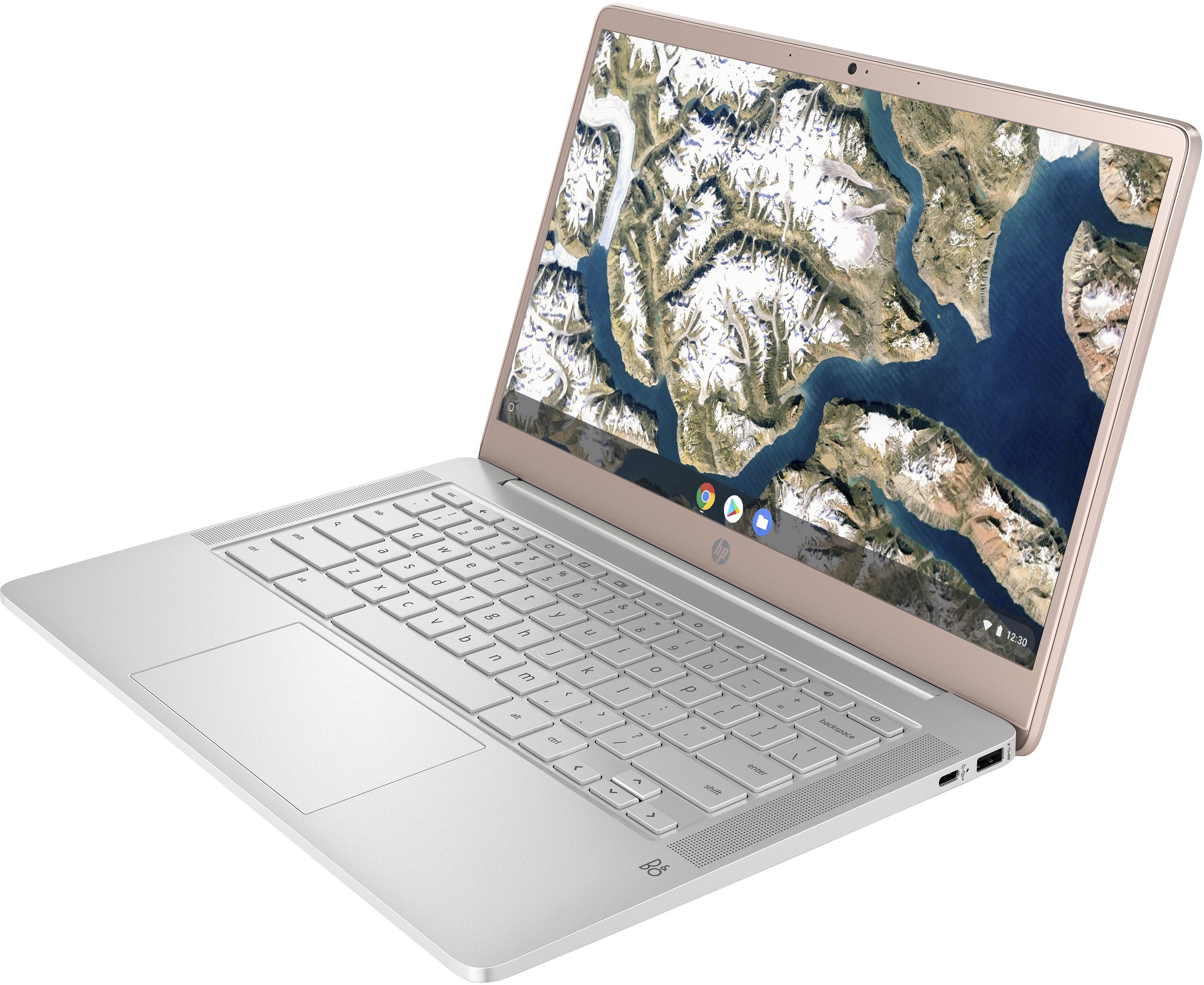 HP 14a-na0702ds 14" HD Chromebook, Intel Celeron N4120, 1.10GHz, 4GB RAM, 128GB eMMC, ChromeOS - 8T834UA#ABA (Refurbished)