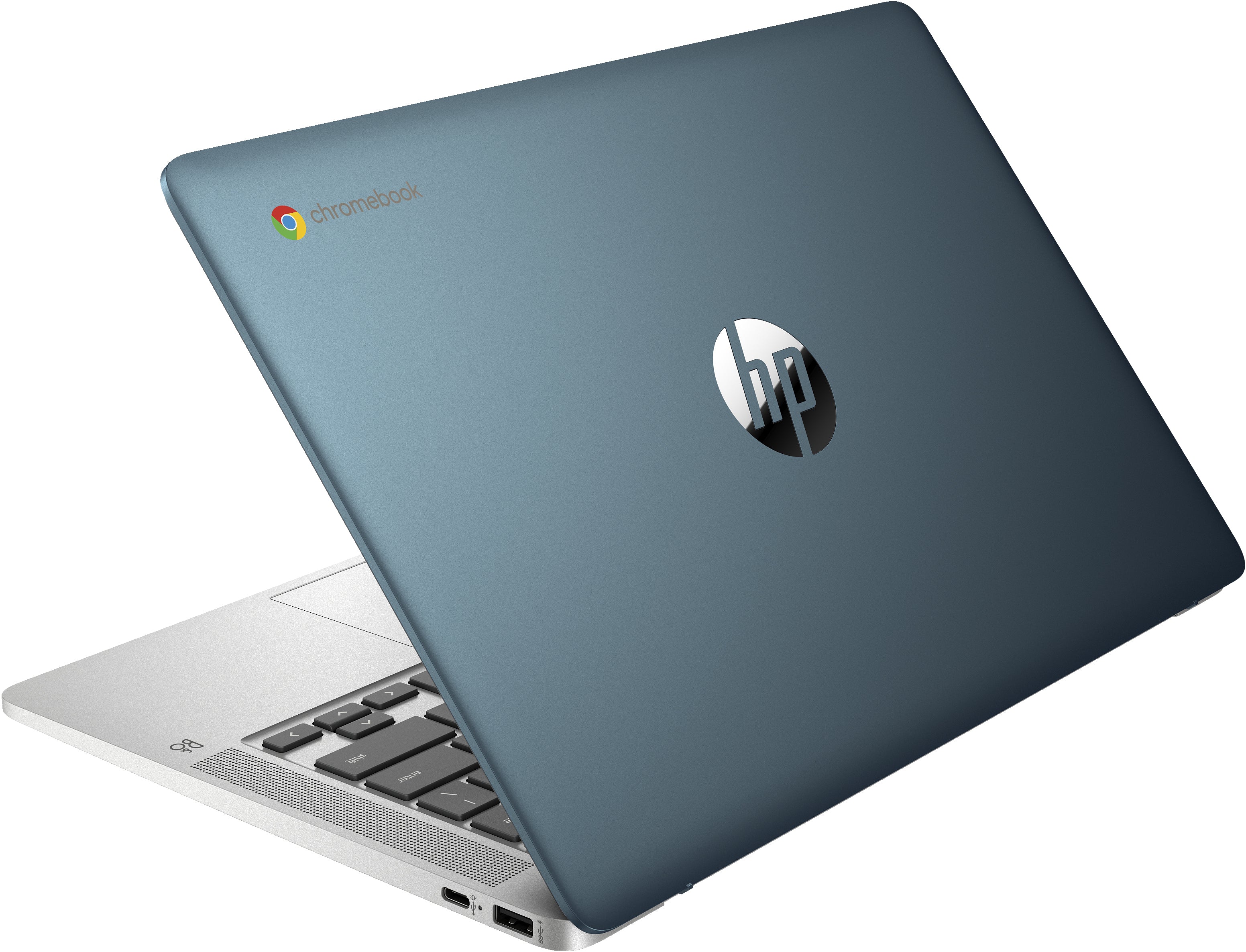 HP 14a-na0703ds 14" HD Chromebook, Intel Celeron N4120, 1.10GHz, 4GB RAM, 128GB eMMC, ChromeOS - 8T835UA#ABA (Refurbished)