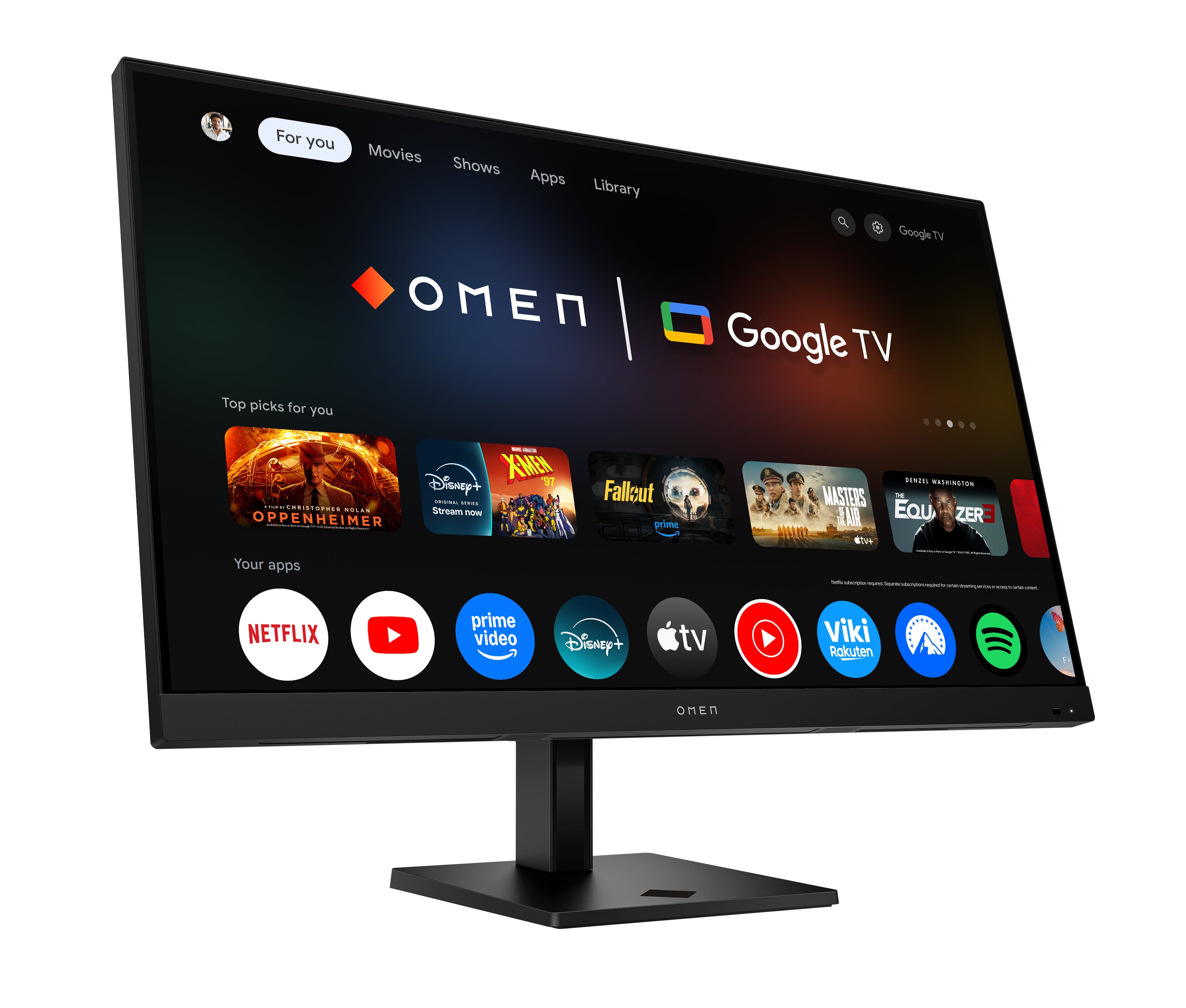 HP Omen 32x 31.5" 4K UHD 144Hz Gaming Monitor, 1ms, 16:9, 10M:1-Contrast - 99Z68AA#ABA