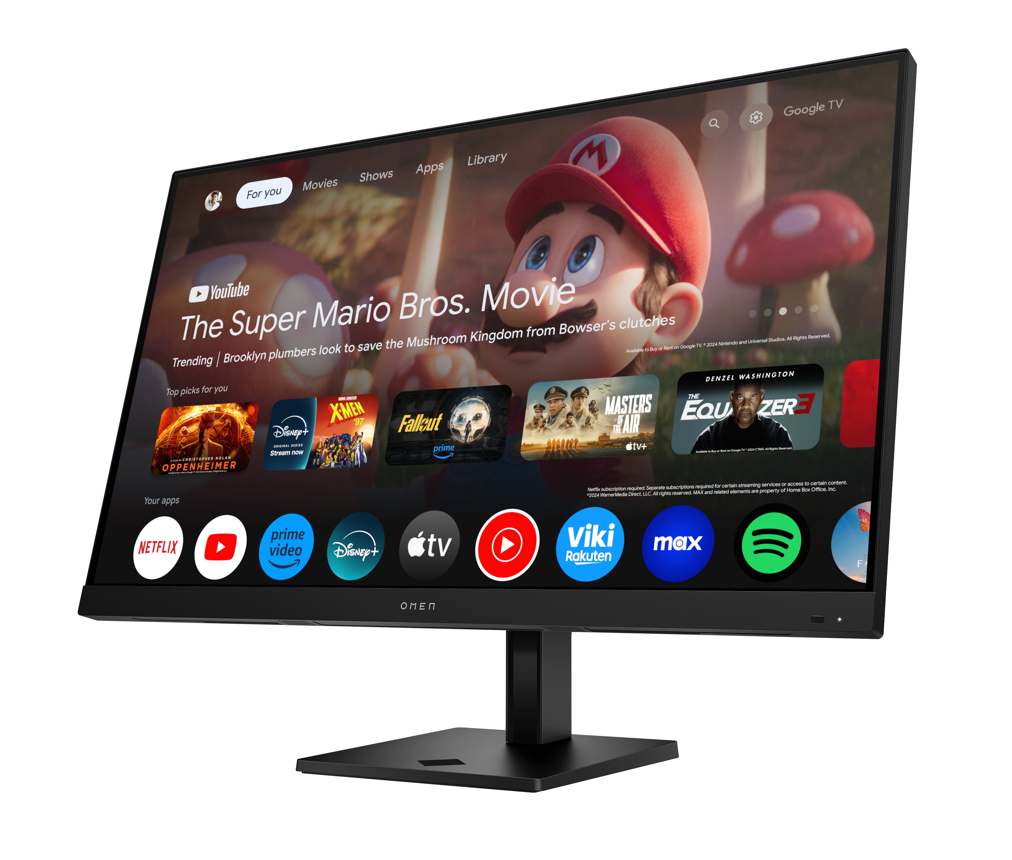 HP Omen 32x 31.5" 4K UHD 144Hz Smart Gaming Monitor, 1ms, 16:9, 10M:1-Contrast - 99Z68AA#ABA