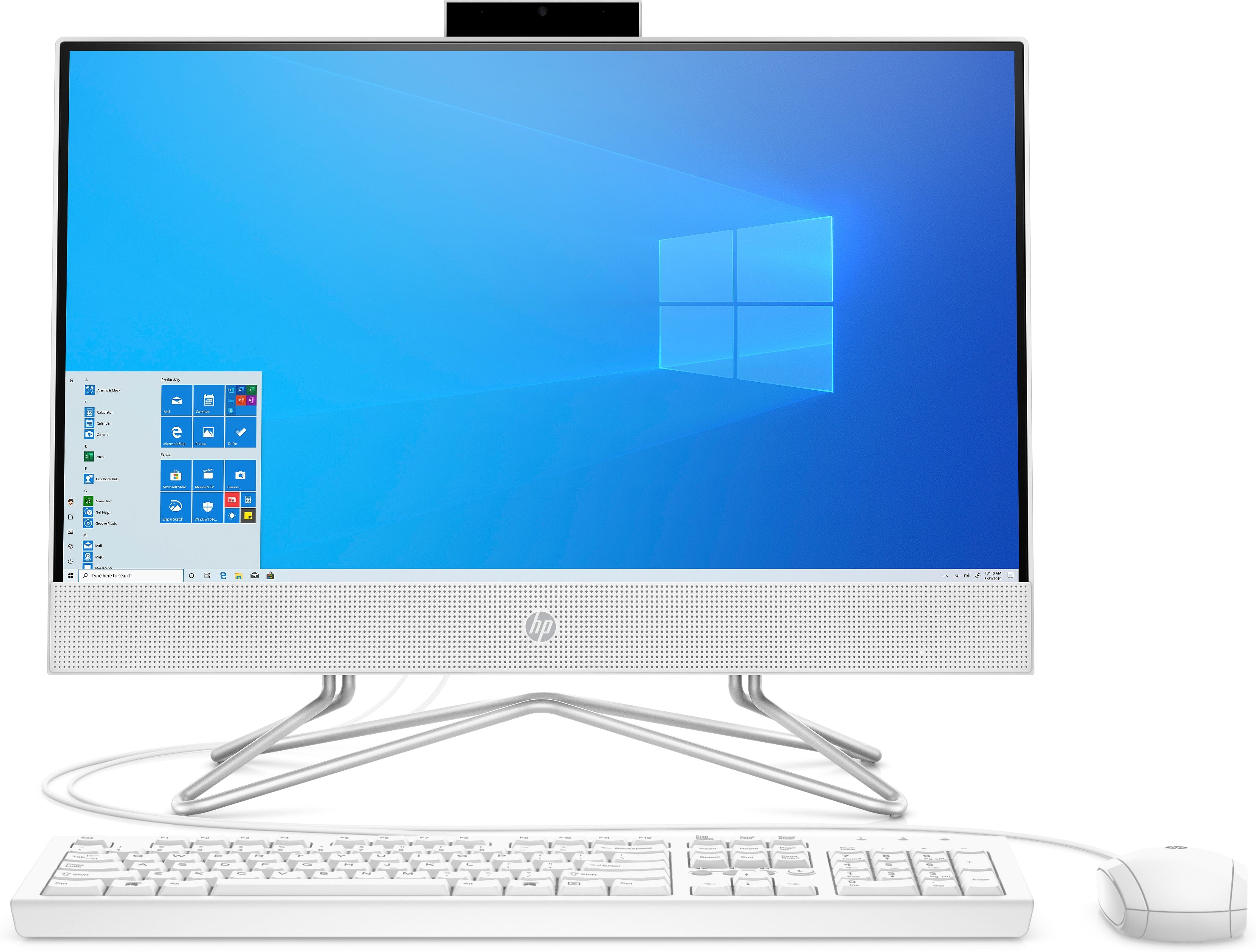 HP 22-dd0110 21.5" FHD All-in-One PC, AMD Athlon 3050U, 2.30GHz, 4GB RAM, 128GB SSD, W11H - 1K0G5AA#ABA