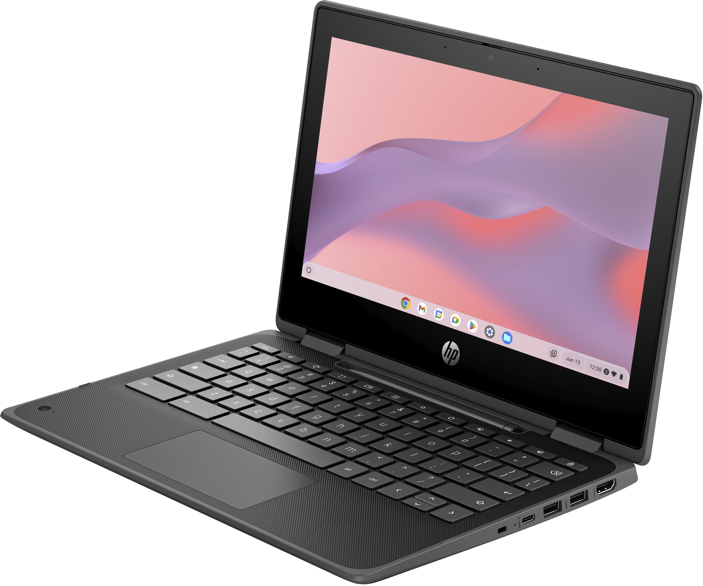 HP Fortis x360 11 G5 11.6" HD Convertible Chromebook, Intel N100, 0.8GHz, 4GB RAM, 32GB eMMC, ChromeOS - 9R396UT#ABA