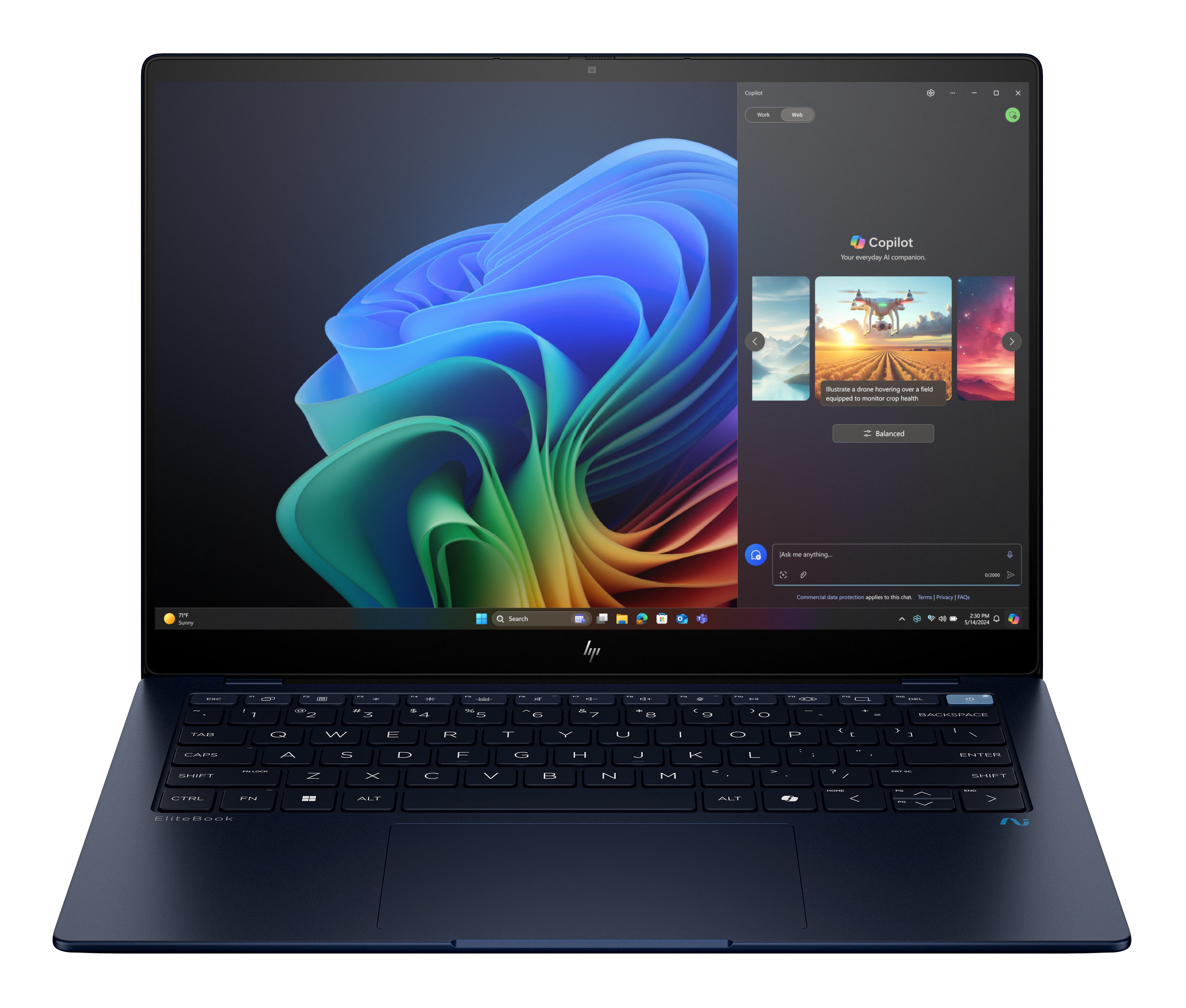 HP EliteBook Ultra G1q8 14" 2.2K Notebook, Snapdragon X Plus, 16GB RAM, 1TB SSD, Win11P - B16Y2UA#ABA