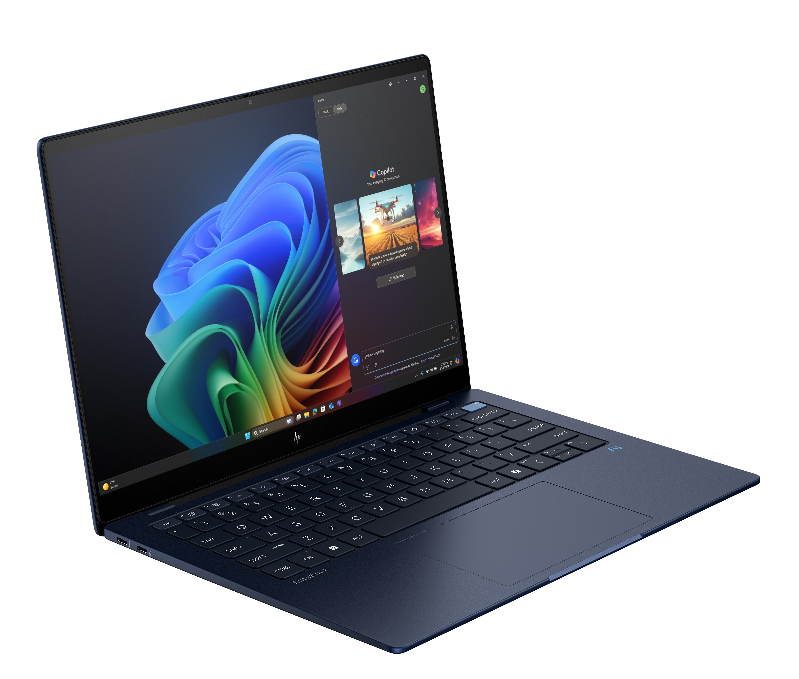 HP EliteBook Ultra G1q8 14" 2.2K Notebook, Snapdragon X Plus, 16GB RAM, 1TB SSD, Win11P - B16Y2UA#ABA